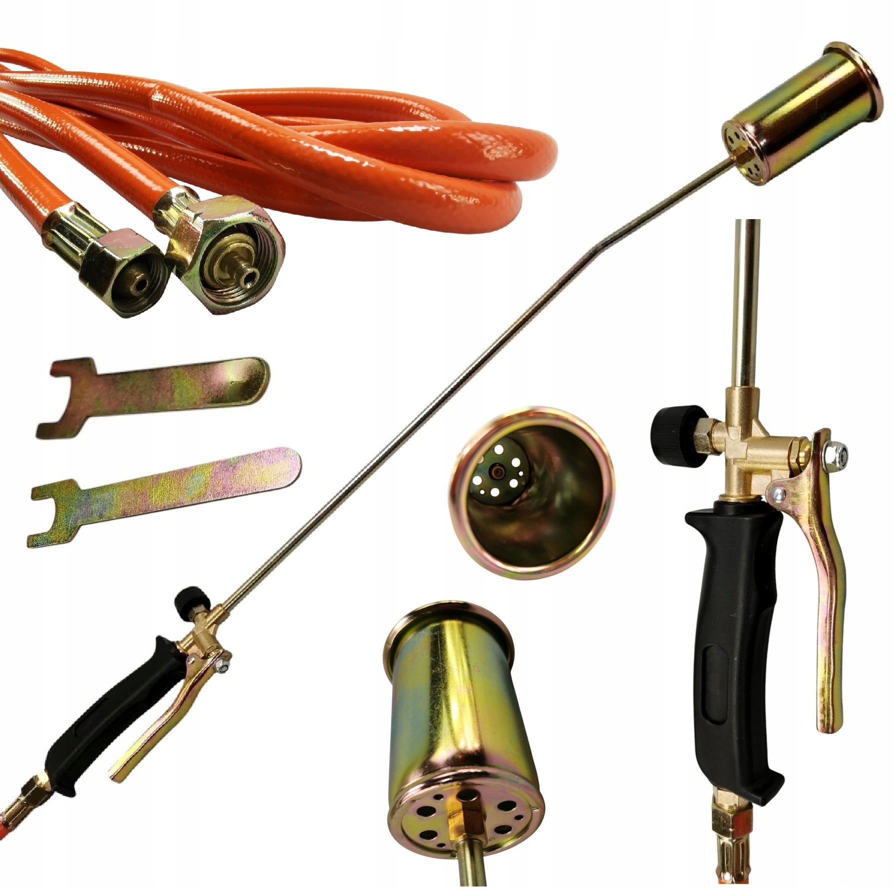 GAS BURNER 60kW FOR WEED BURNING GRILL PAPER 85cm NOZZLE 60MM HOSE 5M