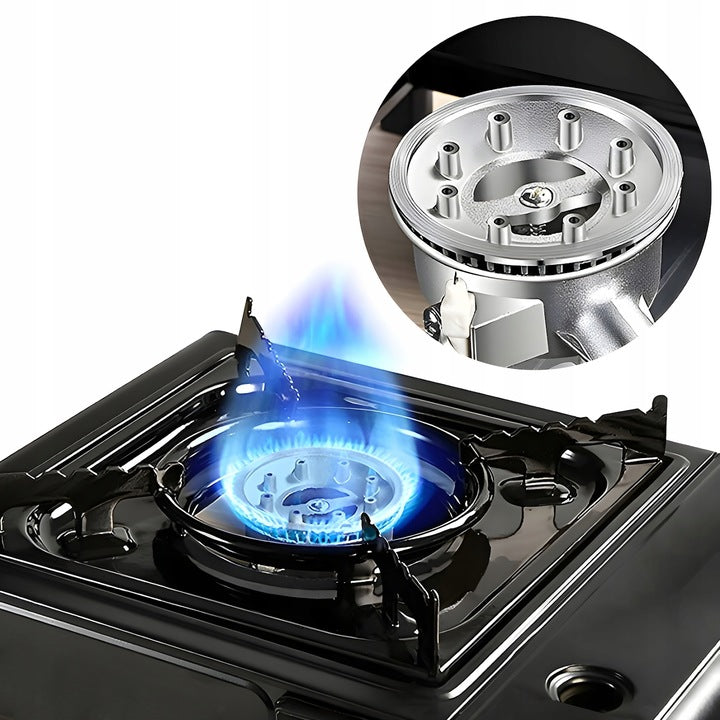 GAS COOKER 1 GAS BURNER FOR GAS CARTRIDGES + 2IN1 SUITCASE Brand Happy Home