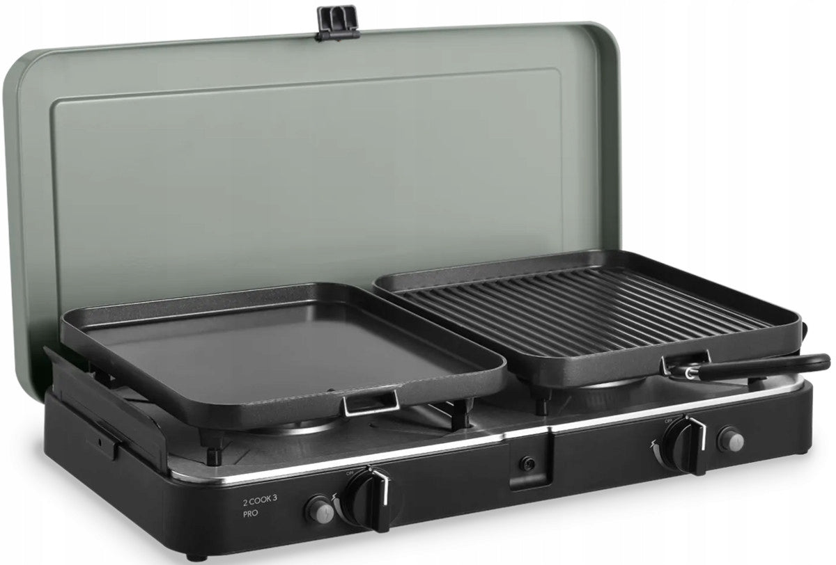 GAS COOKER 2-BURNER PIEZO CADAC 2 COOK 3 PRO DELUXE 30mbar