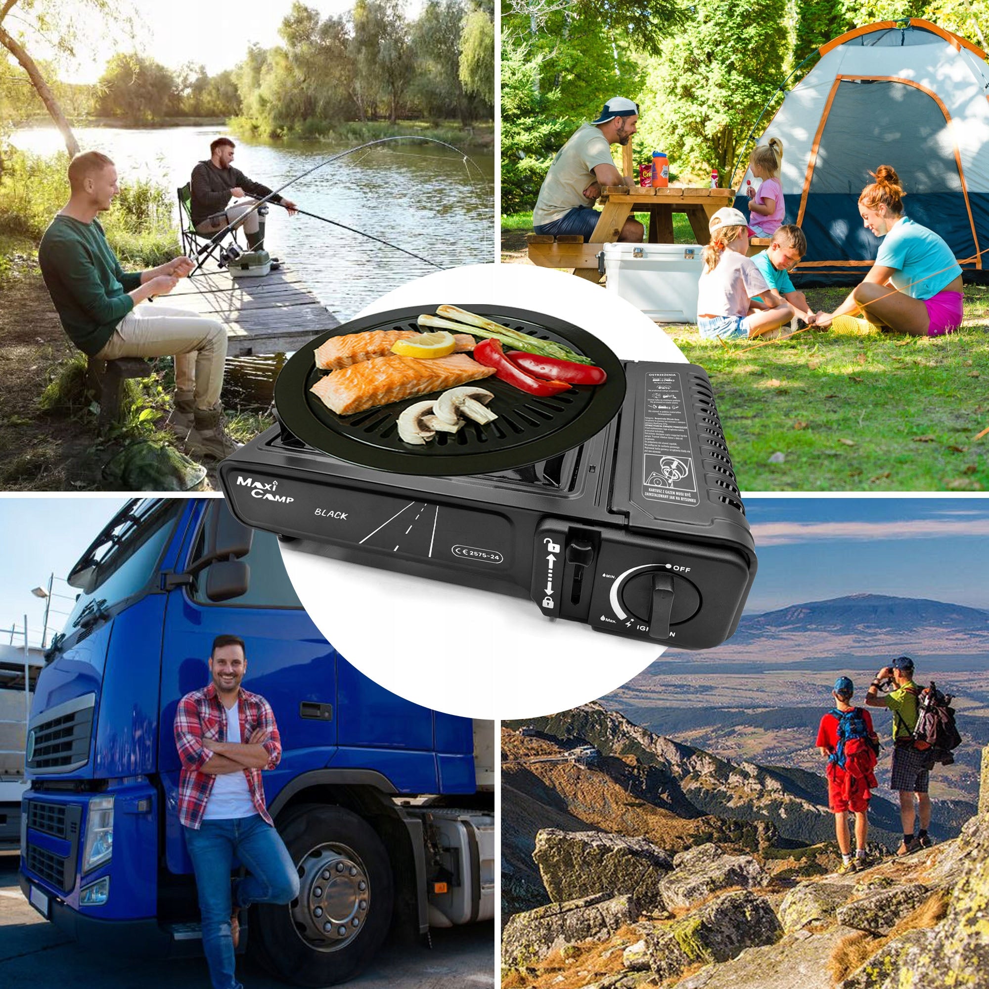 GAS COOKER GRILL COVER CERTIFICATE camping TIR Brand MaxiCamp