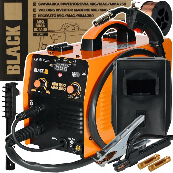 GAS-FREE INVERTER MIGOMAT WELDING MACHINE FLUX GAS MIG MAG 250A EURO LCD IGBT
