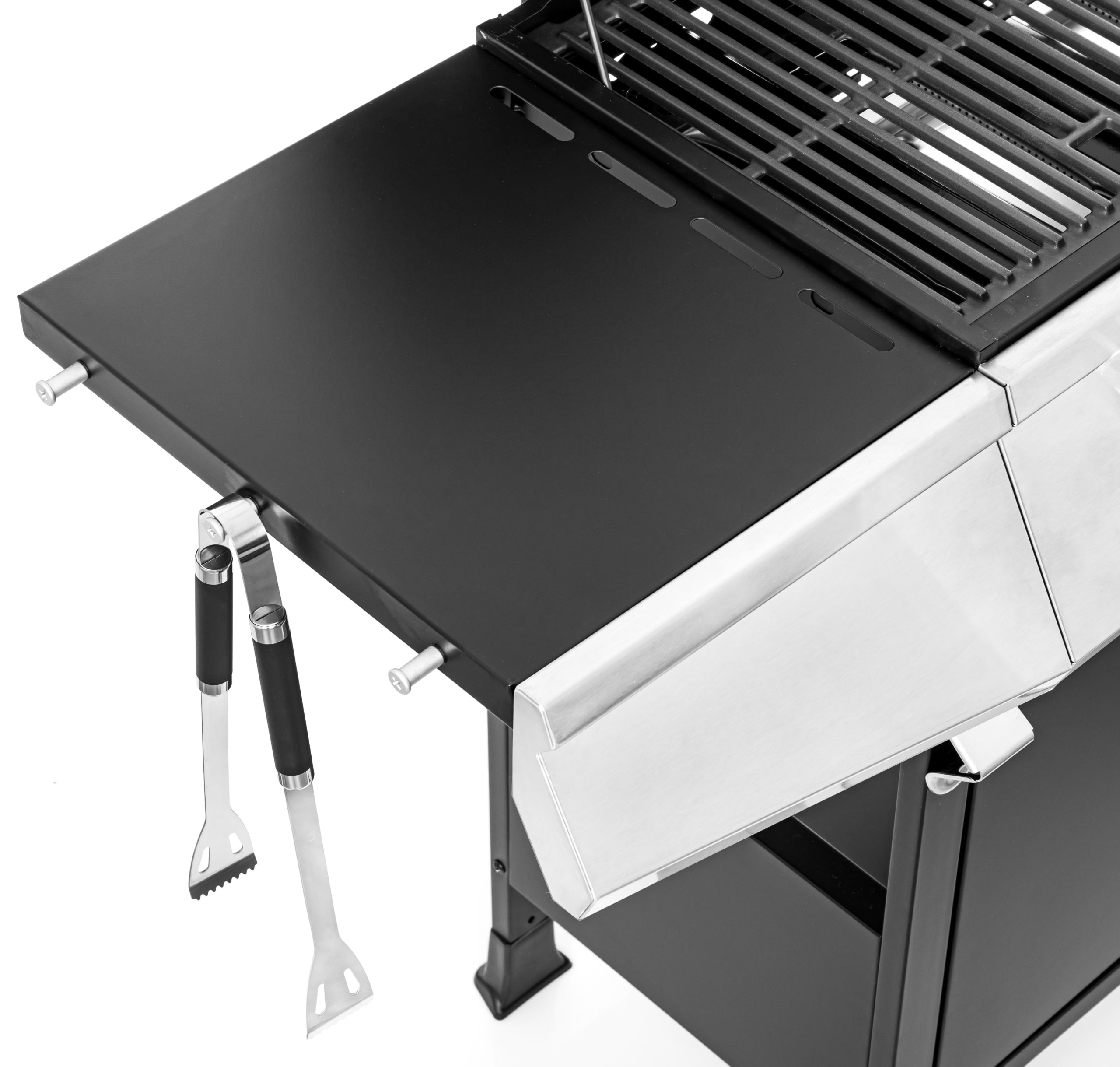 GAS GRILL GARDEN CAST IRON STAINLESS STEEL GRATE LEHMANN TEXAS 3+1 COVER Grill width 117.5 cm