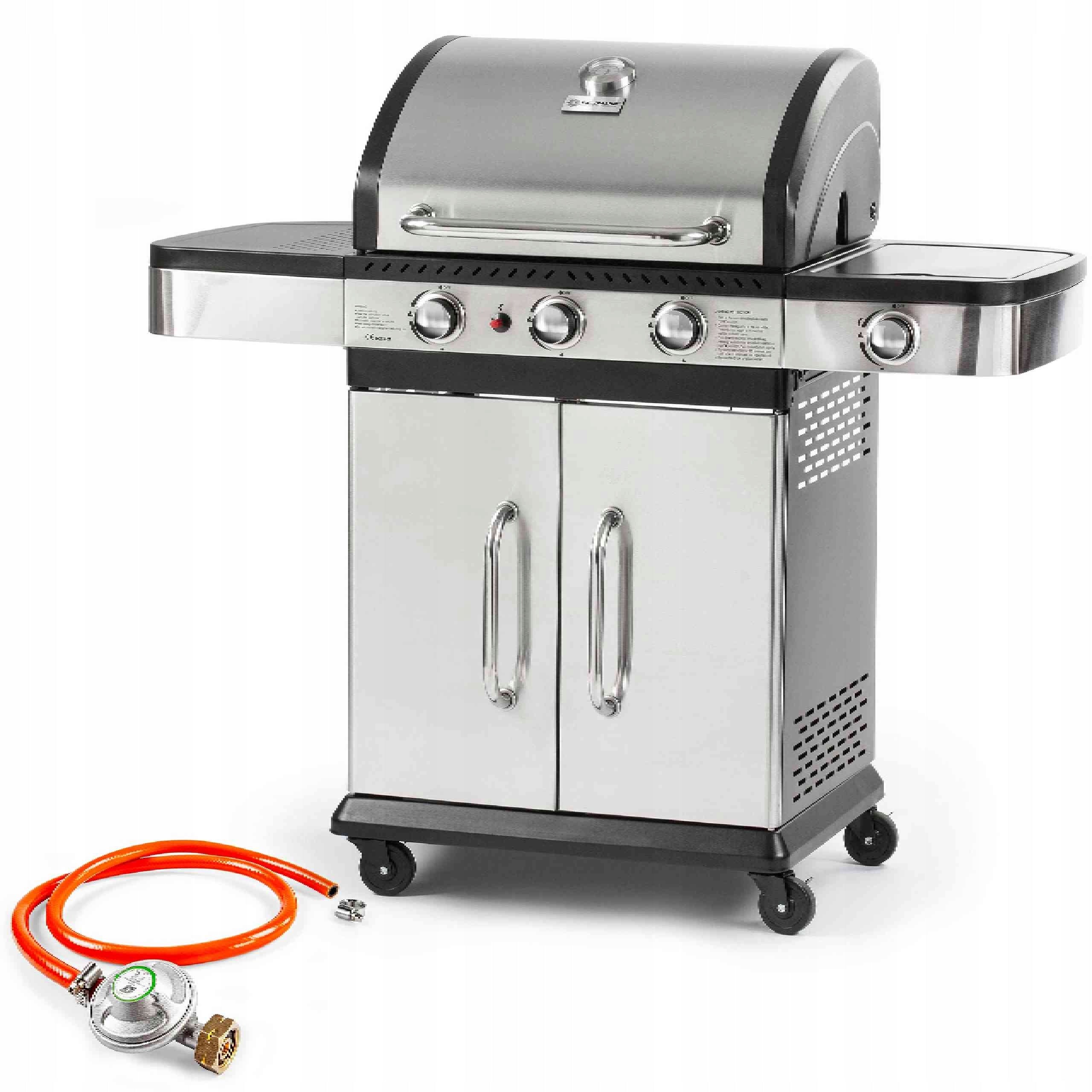 GAS GRILL GARDEN GRATE FORGED STAINLESS STEEL Fieldmann FZG3011 3+1 86cm