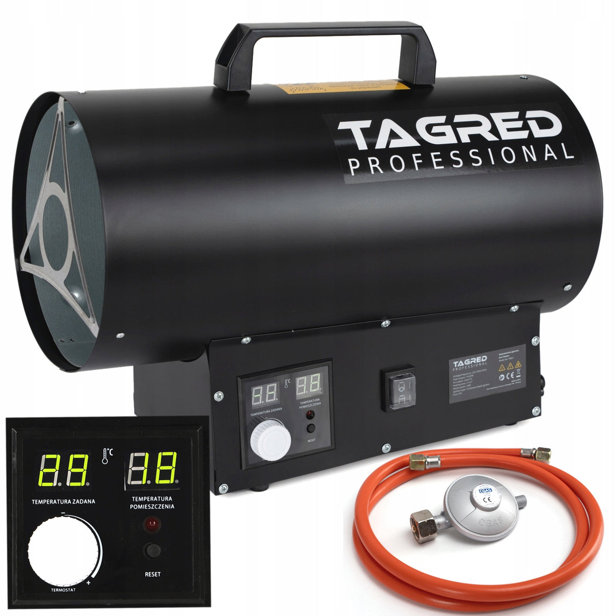 GAS HEATER 15KW TAGRED THERMOSTAT LCD BLOWER PROFESSIONAL