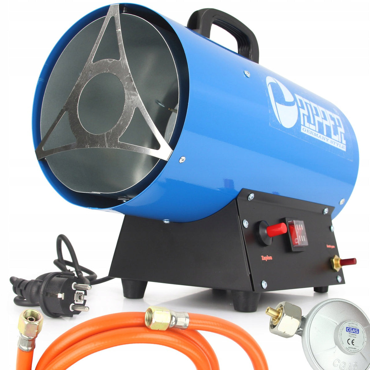 GAS HEATER BLOWER HEATER FURNACE 20KW 500M3/H PRO + HOSE REDUCER