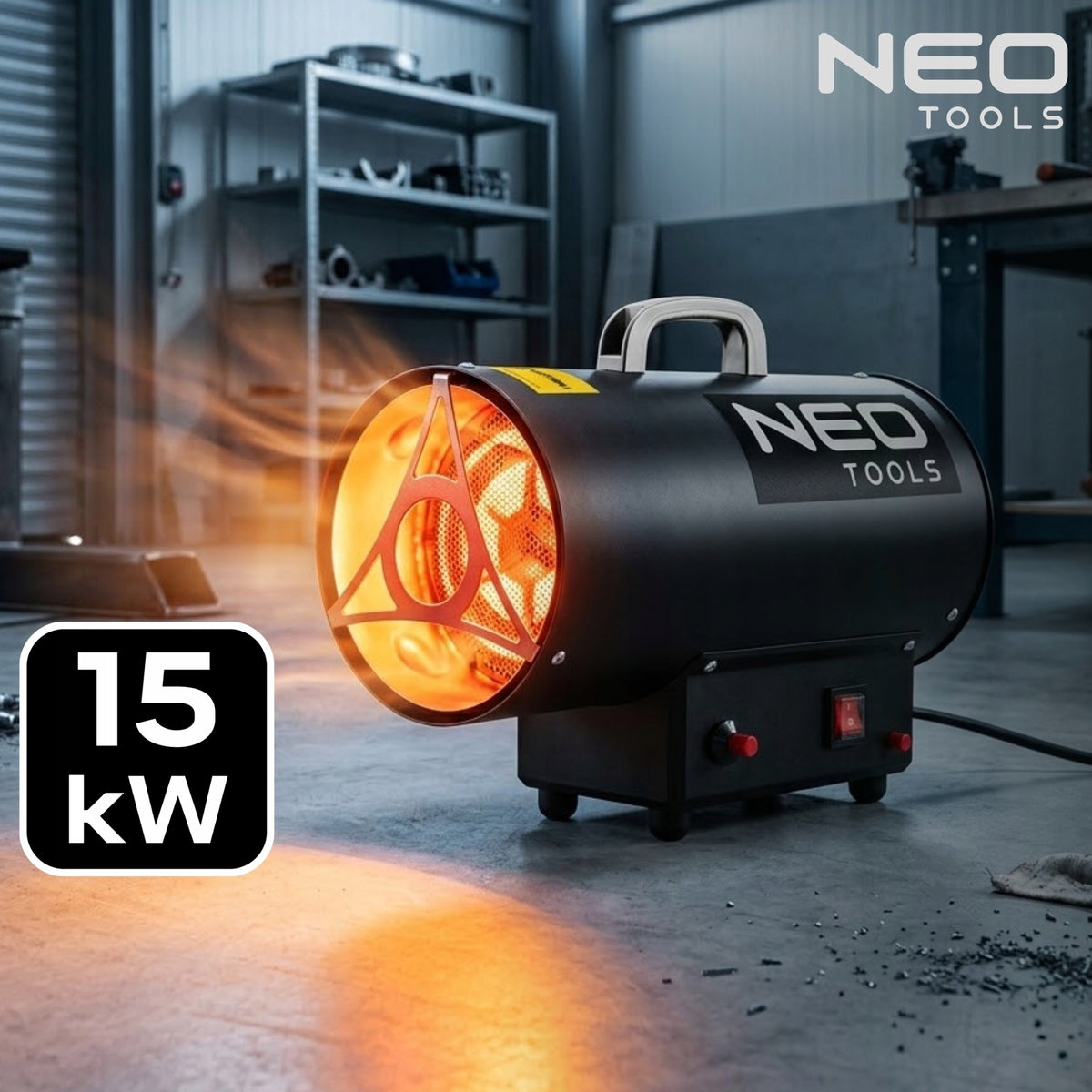 GAS HEATER BLOWER PORTABLE LIGHT HEATER 15KW STOVE NEO TOOLS Brand NEO TOOLS