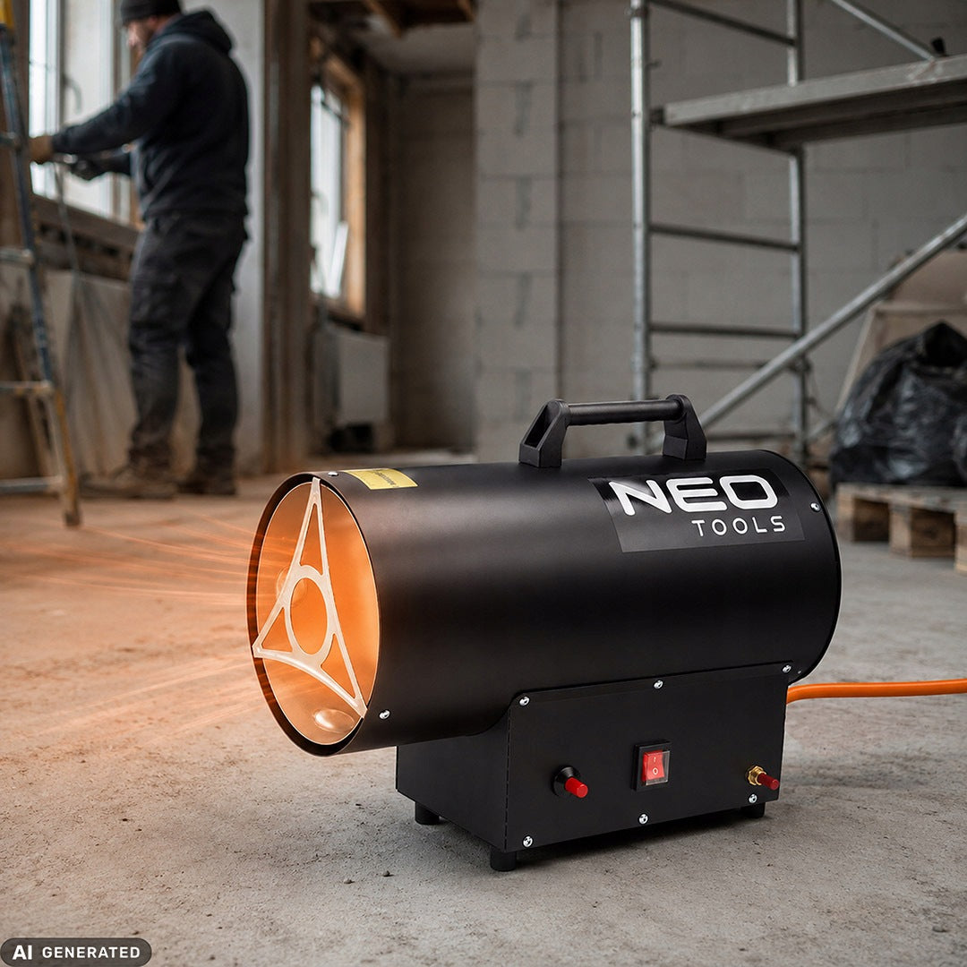 GAS HEATER BLOWER PORTABLE LIGHT HEATER 15KW STOVE NEO TOOLS Packaging status original