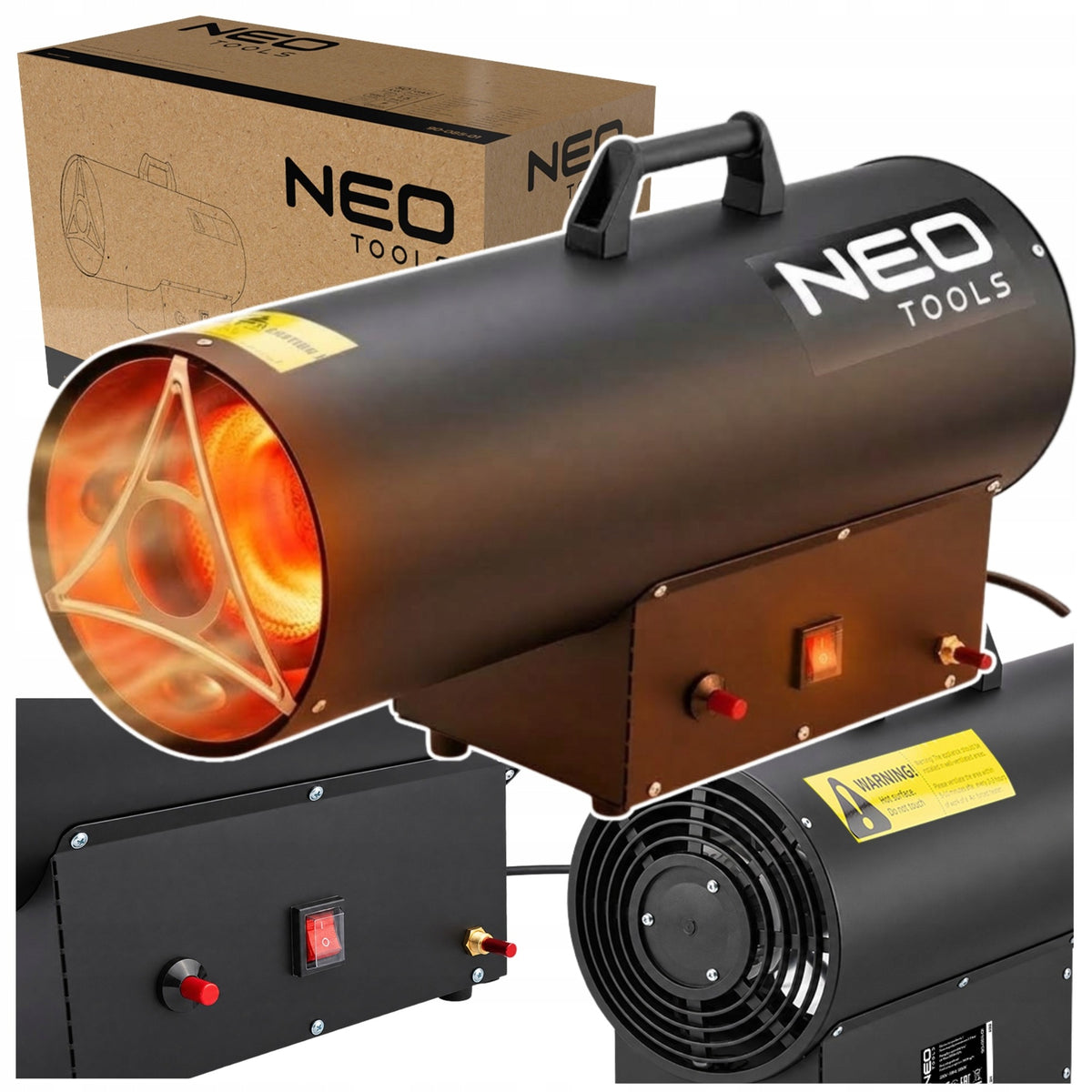 GAS HEATER BLOWER PORTABLE POWERFUL HEATER 50KW STOVE NEO TOOLS