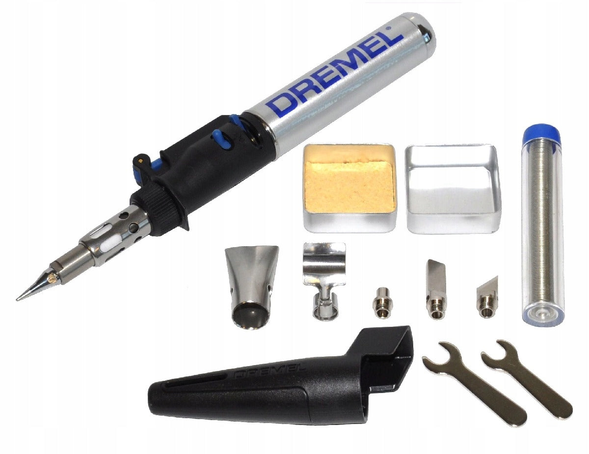 GAS SOLDERING IRON BURNER VERSATIP 2000-7 DREMEL + ACCESSORIES Power supply gas