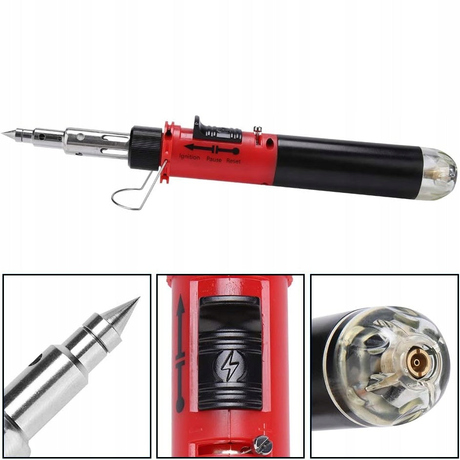 GAS SOLDERING IRON GS12 WELDING MACHINE GAS PORTABLE HEAT GUN BURNER 1300°C Manufacturer code Lutownica gazowa GS12