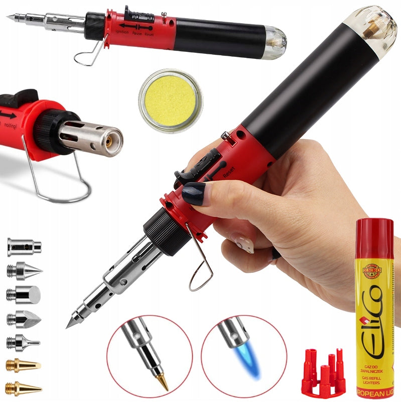 GAS SOLDERING IRON GS12 WELDING MACHINE GAS PORTABLE HEAT GUN BURNER 1300°C