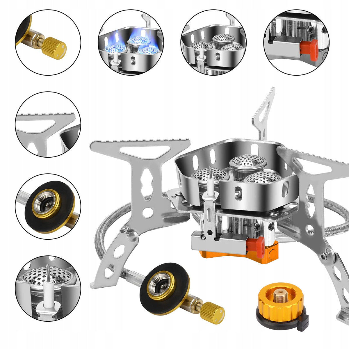 GAS TOURIST STOVE FOR CARTRIDGES CYLINDERS Brand no brand
