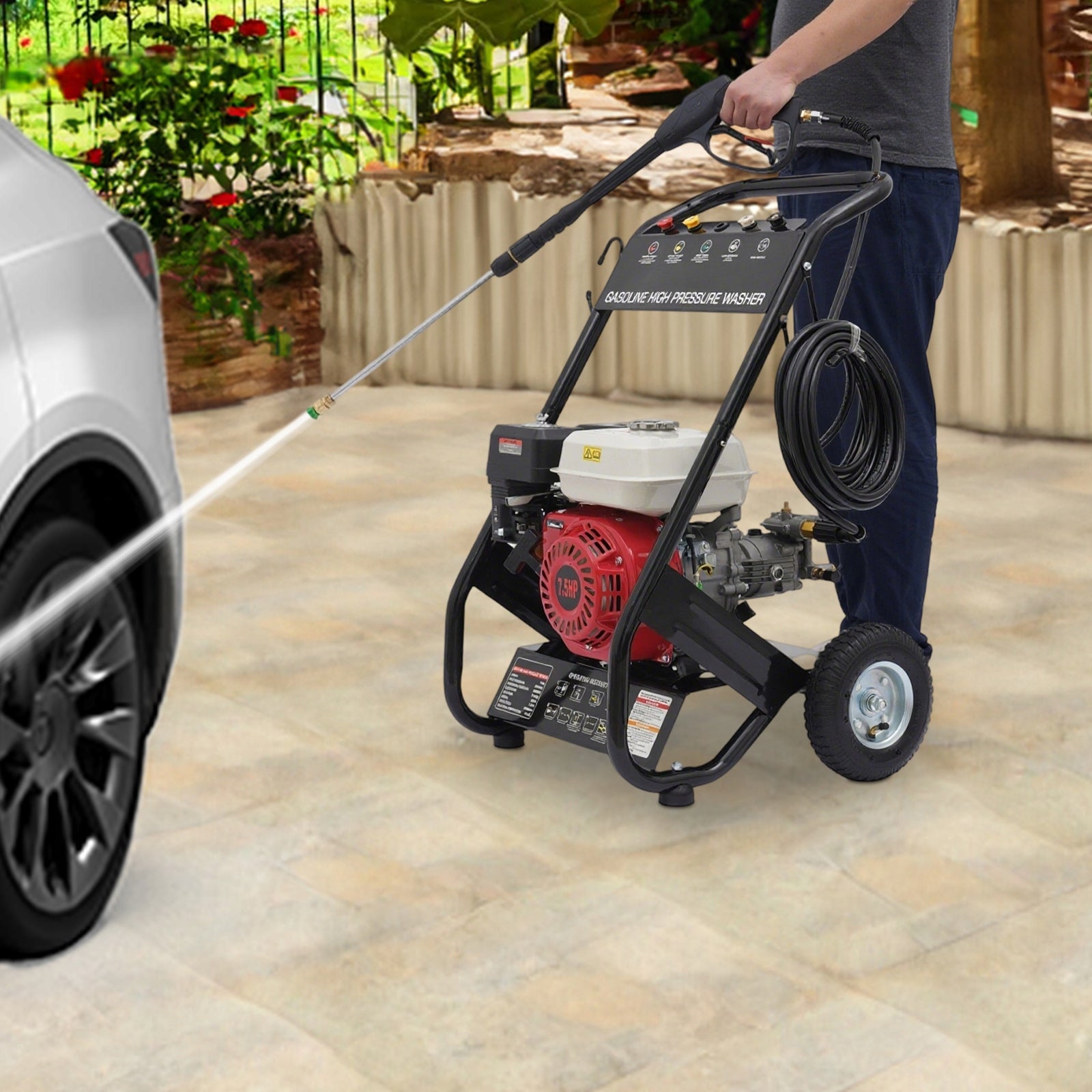 GASOLINE HIGH-PRESSURE WASHER 7.5HP SET PETROL 4-STROKE SINGLE CYLINDER Packaging status original