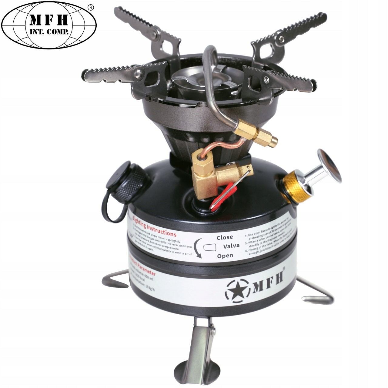 GASOLINE TOURIST STOVE MFH US M-95 SURVIVAL CAMP IN COVER Brand MFH