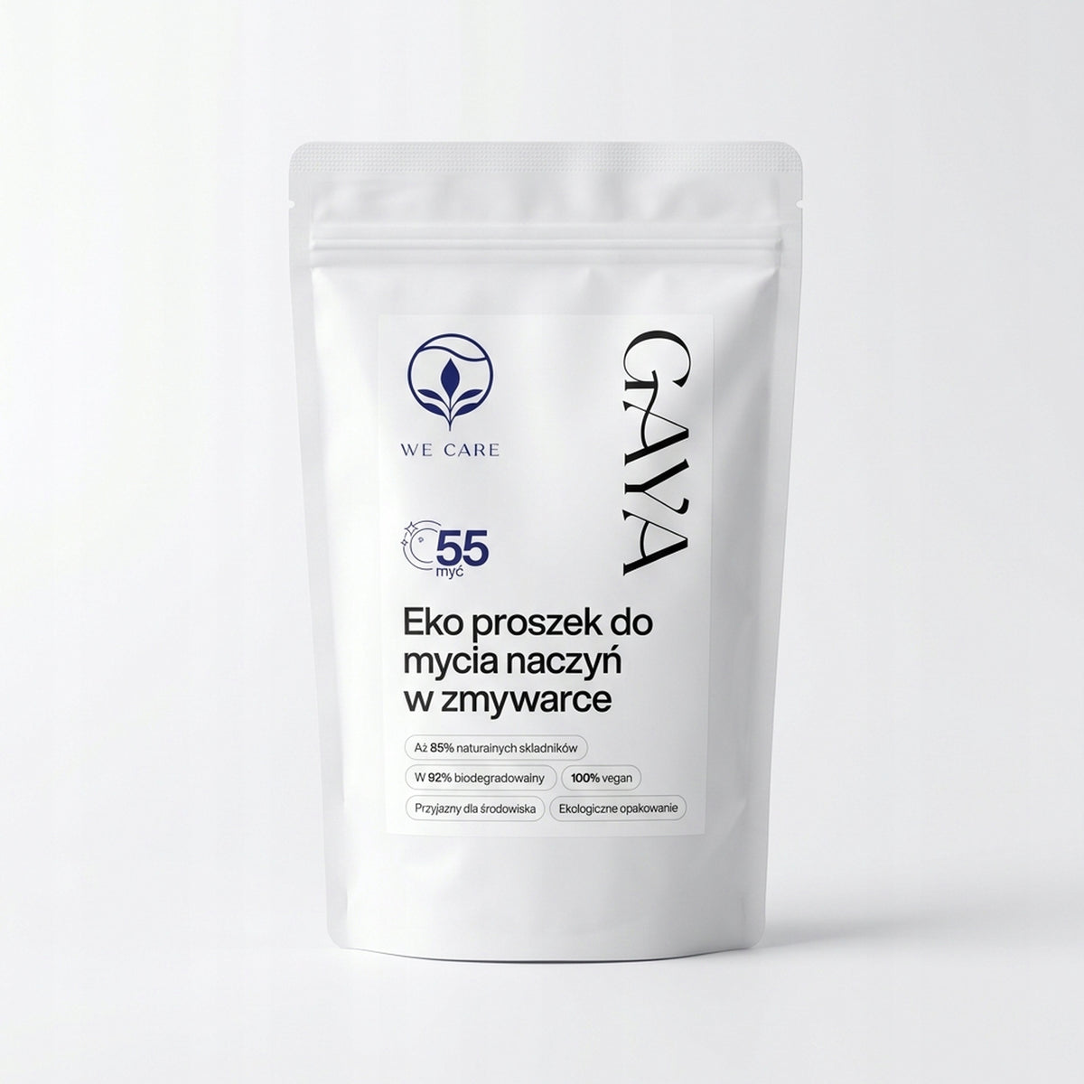 GAYA ECO DISHWASHER POWDER EFFECTIVE WASHING 55 WASHES WITHOUT FAT 1KG Packaging status original