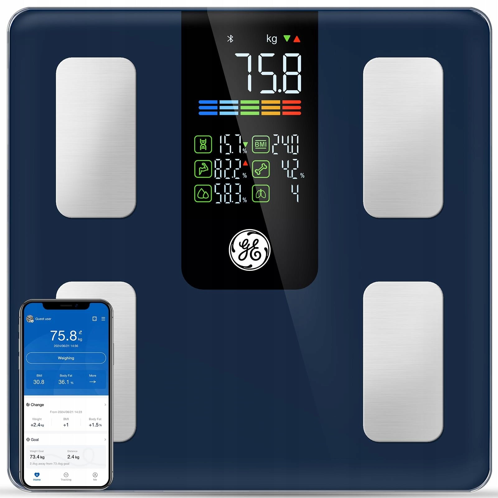 GE Bathroom Scale Digital Fit Plus Manufacturer code D49P