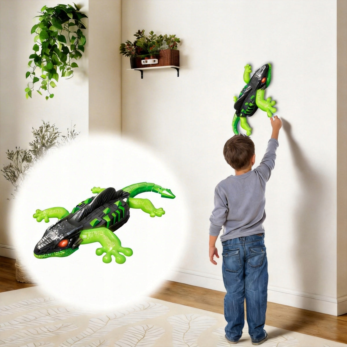 GECKO INTERACTIVE WALKING ON THE WALLS LED REMOTE CONTROLLED FOR GIFT Brand no brand