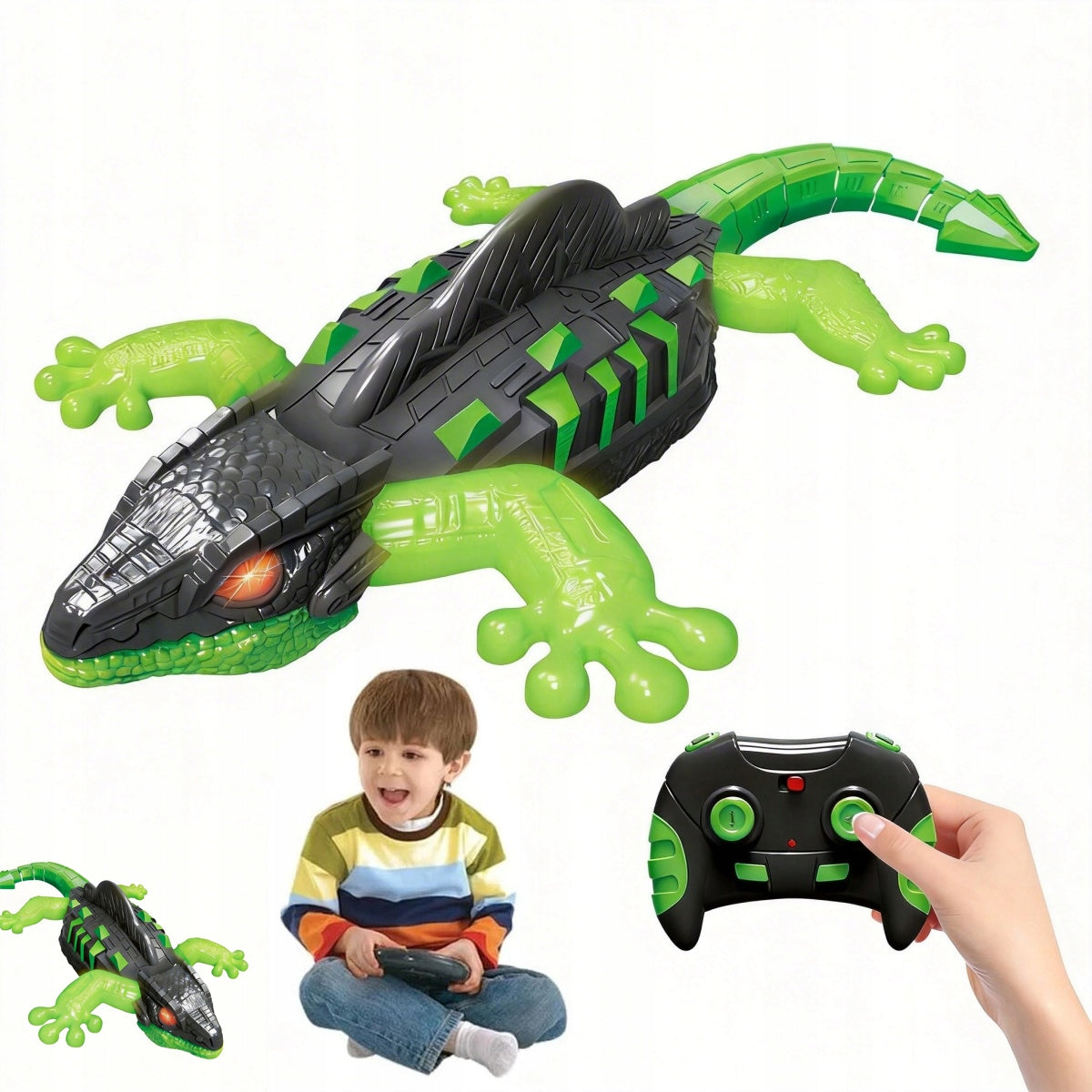 GECKO INTERACTIVE WALKING ON THE WALLS LED REMOTE CONTROLLED FOR GIFT