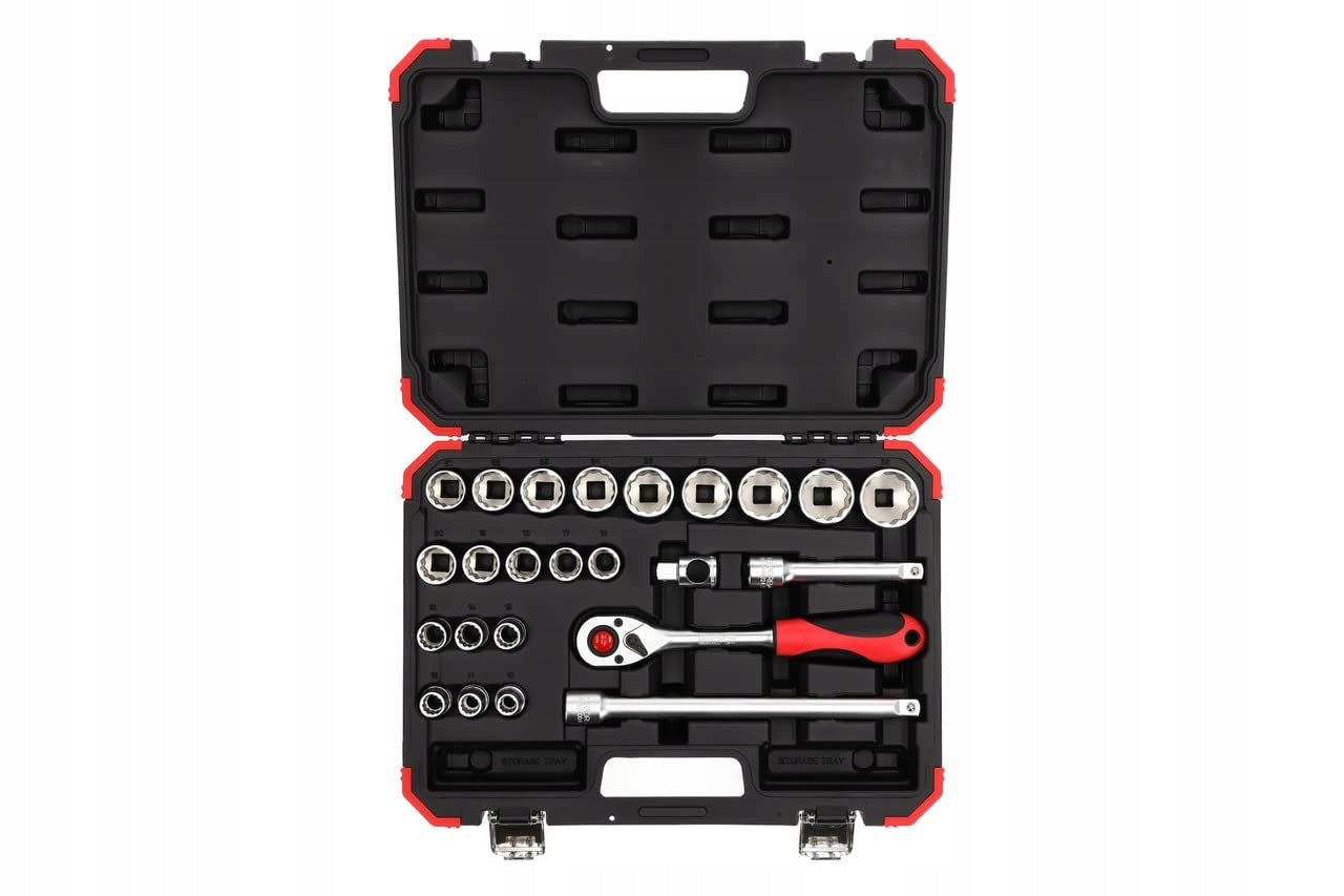 GEDORE Socket Wrench Set 24 Elements With Ratchet 1/2 Inch
