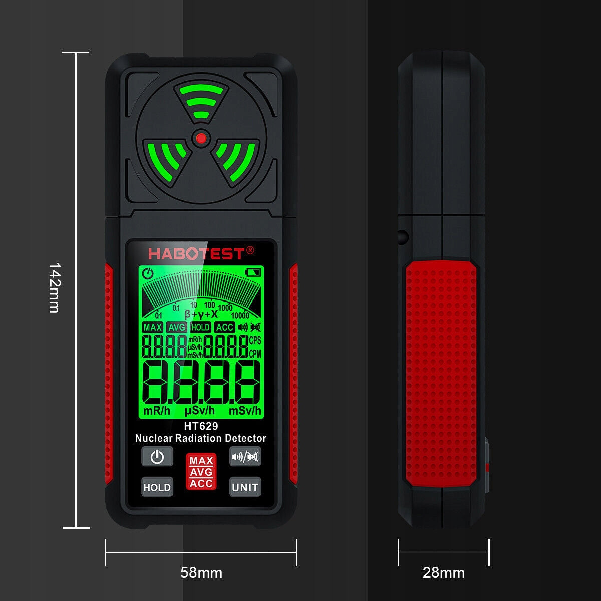 GEIGER COUNTER DOSIMETER PERS. NUCLEAR RADIATION METER BETA GAMMA Brand Habotest