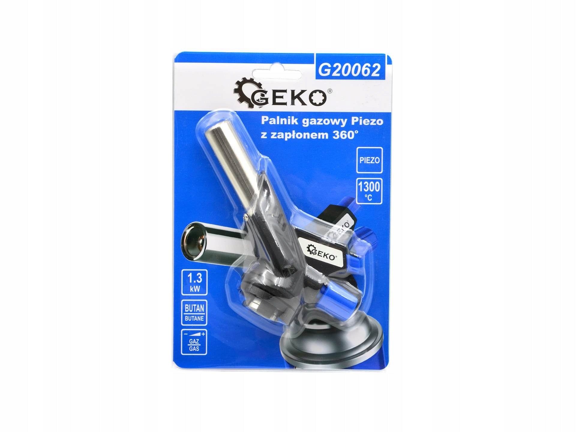 GEKO G20062 360° gas burner with piezo igniter for soldering 1300°C Brand Geko