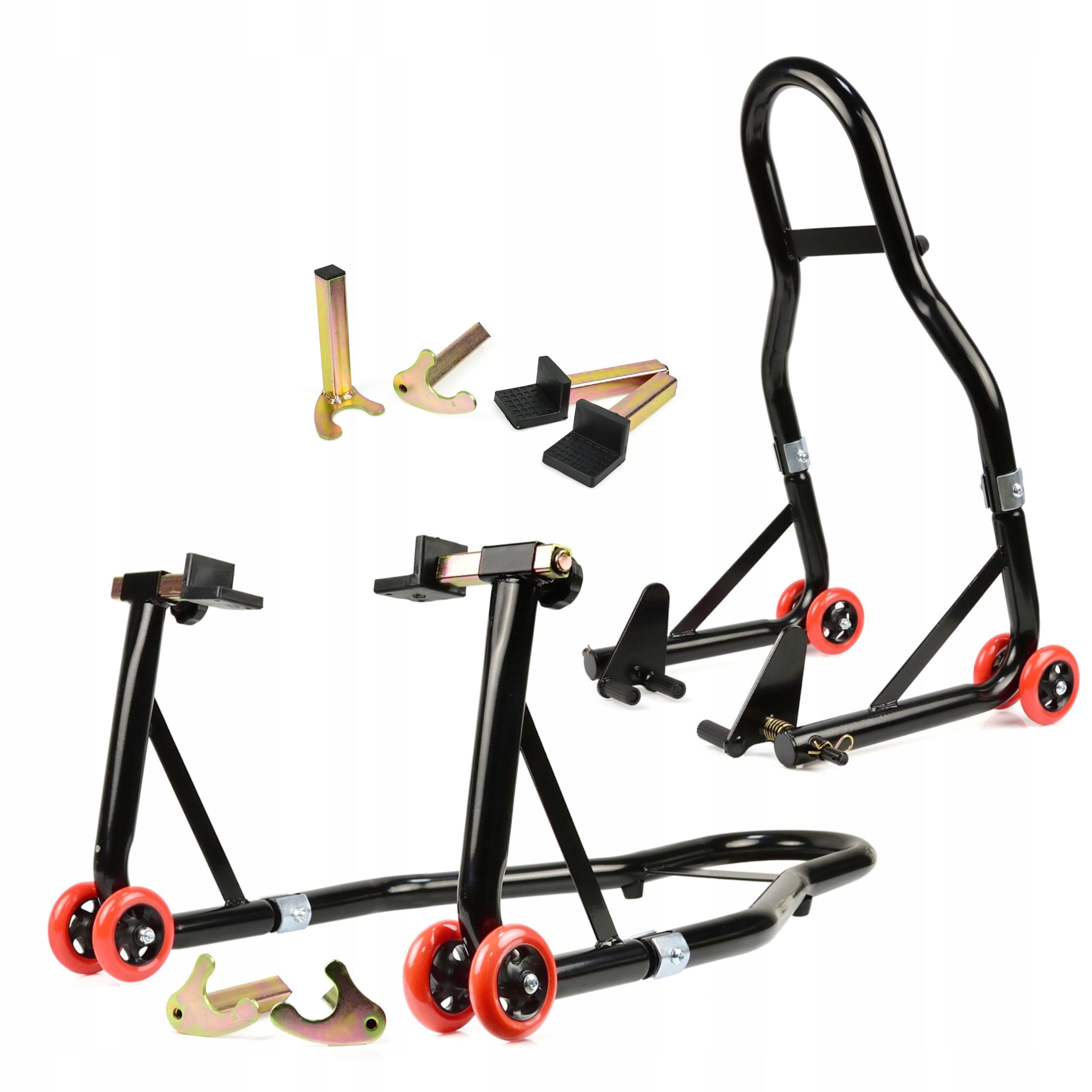GEKO SET OF REINFORCED MOTORCYCLE STANDS FRONT AND REAR 270 KG G02167