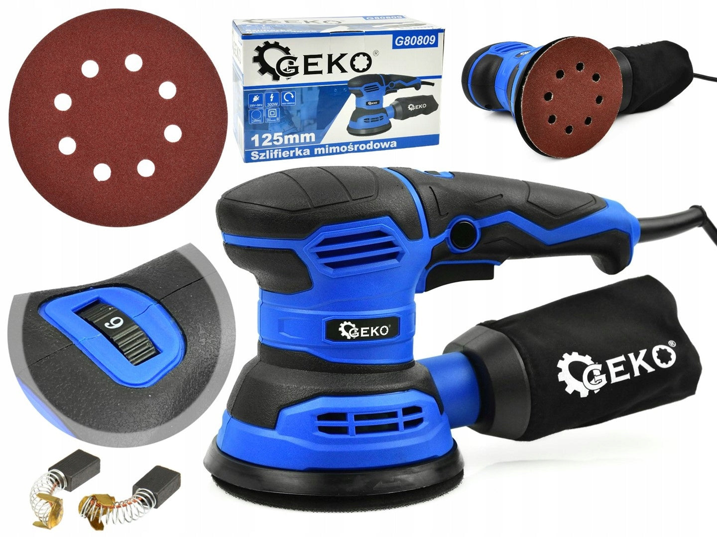 Exzenterschleifer Geko 125 mm 300 W 