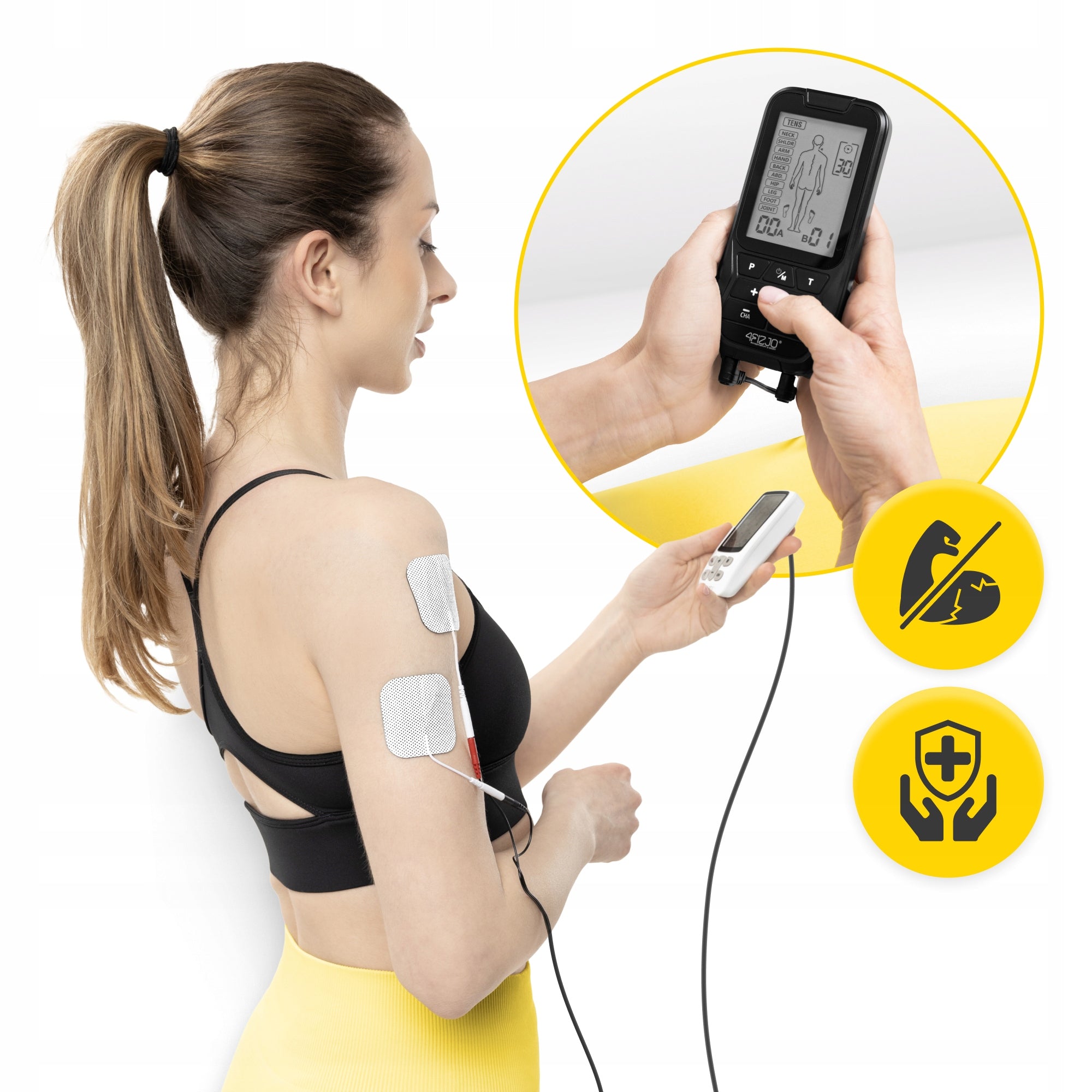 GEL ELECTRODES PADS FOR ELECTROSTIMULATION OVERLAY STIMULATION TENS 2 pcs. Color white