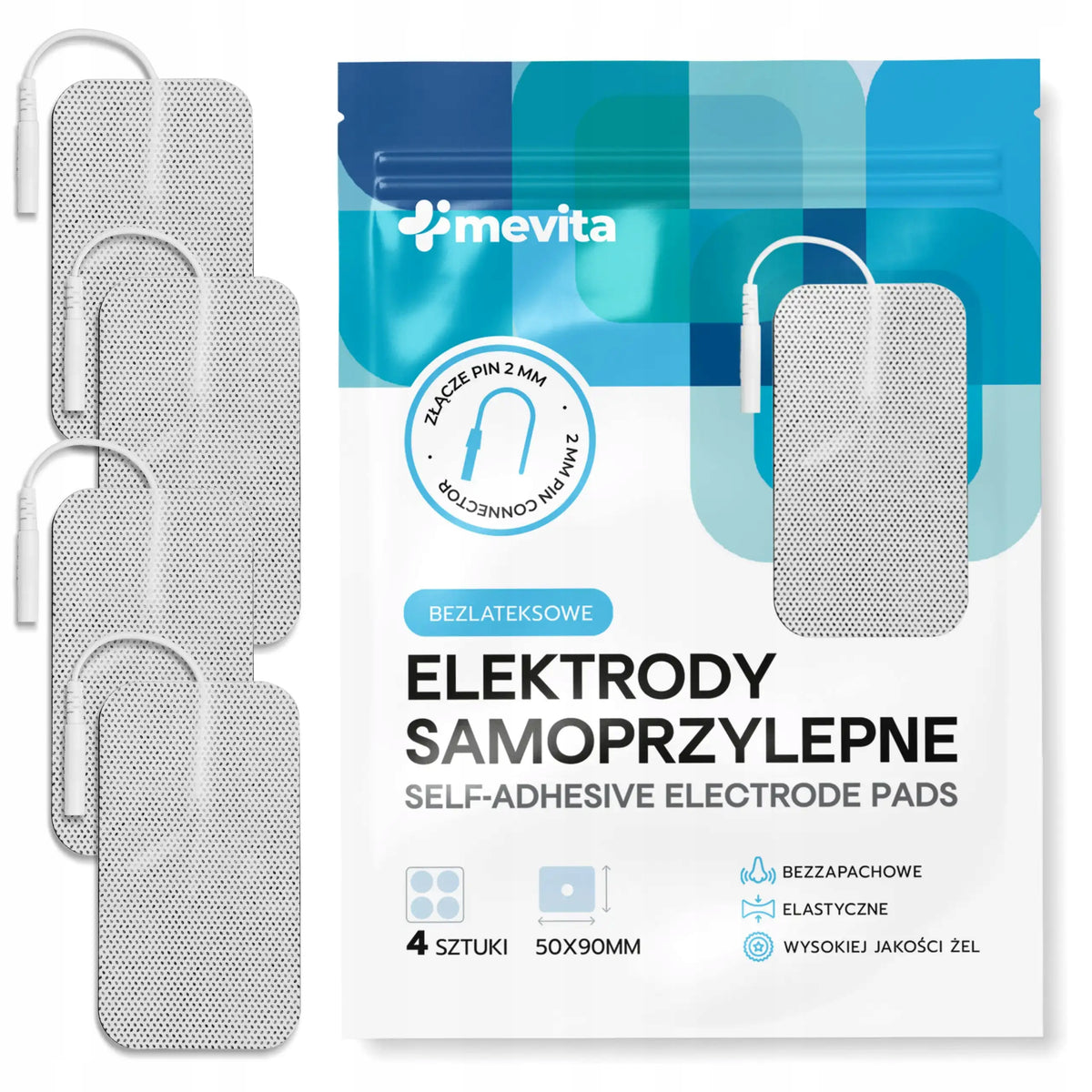 GEL ELECTRODES PADS TENS EMS FOR ELECTROSTIMULATION OVERLAY TENS LARGE 4PCS
