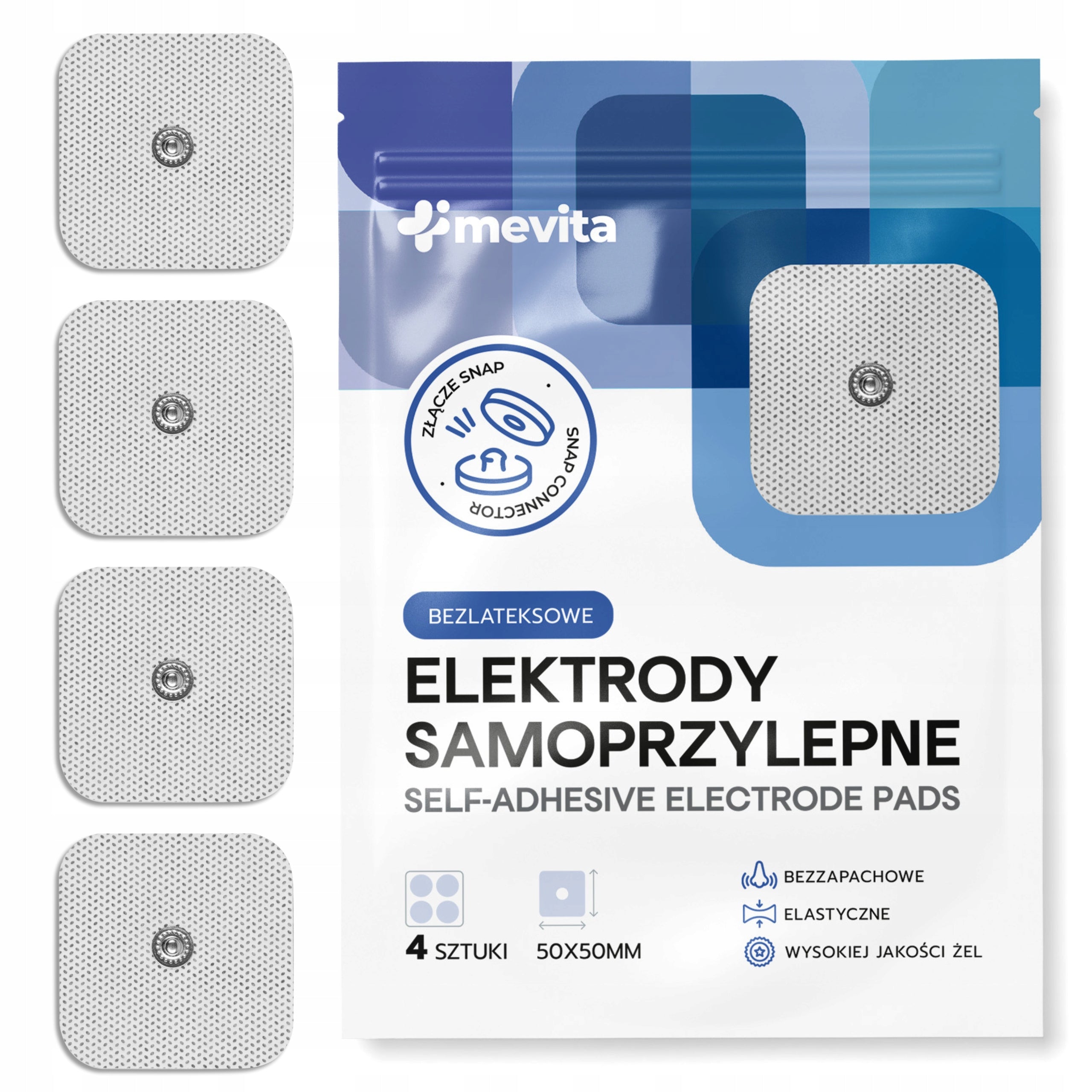 GEL ELECTRODES PADS TENS EMS FOR ELECTROSTIMULATION SANITAS Beurer 4 pcs