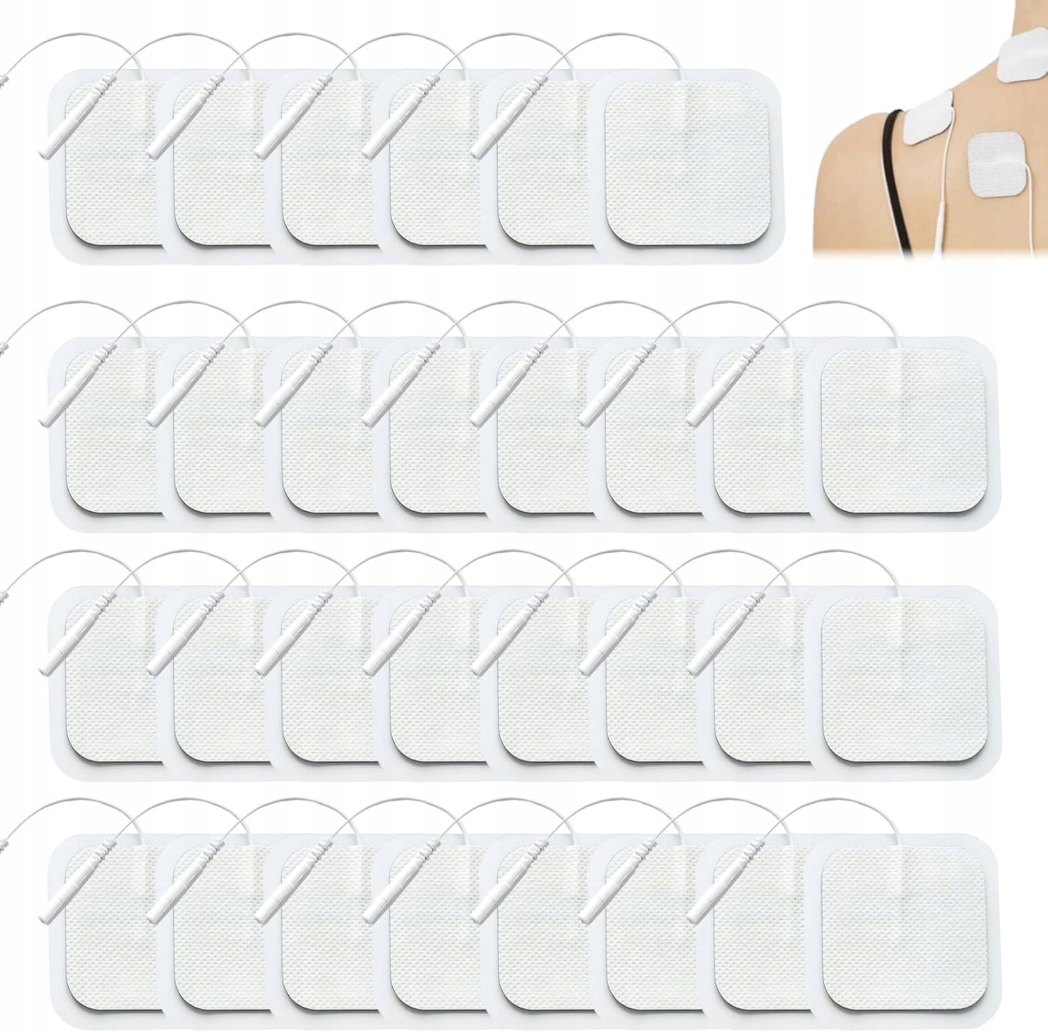 GEL ELECTRODES SET OF 40 PCS ELECTROSTIMULATOR TENS EMS PIN2 ALPHA