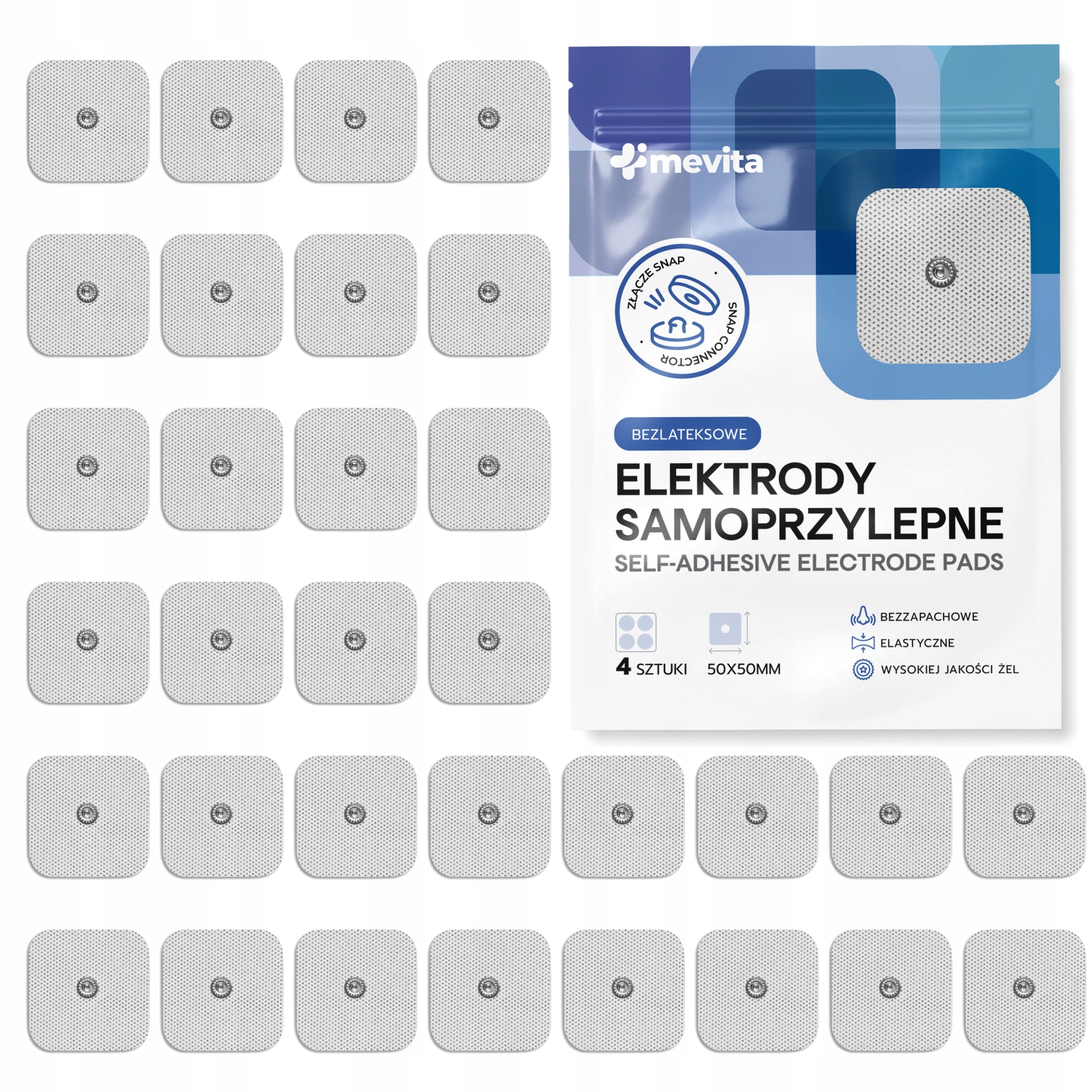 GEL ELECTRODES TENS EMS FOR ELECTROSTIMULATION SANITAS Beurer 5x5cm 32 pcs.