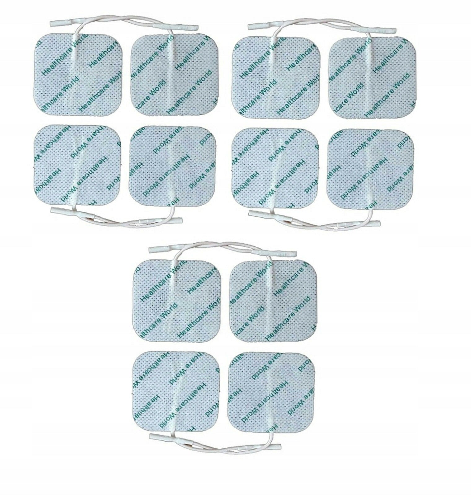 GEL ELECTRODES TENS EMS PADS SQUARE PADS PIN 2MM 4x4CM 12 PCS