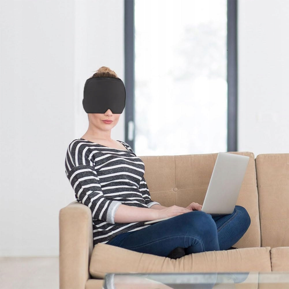 GEL MASK FOR MIGRAINES COOLING HEADACHE RELIEF COMPRESSION THERAPY Manufacturer code MASKA ŻELOWA MIGRENOWA OKŁAD NA BÓLE GŁOWY