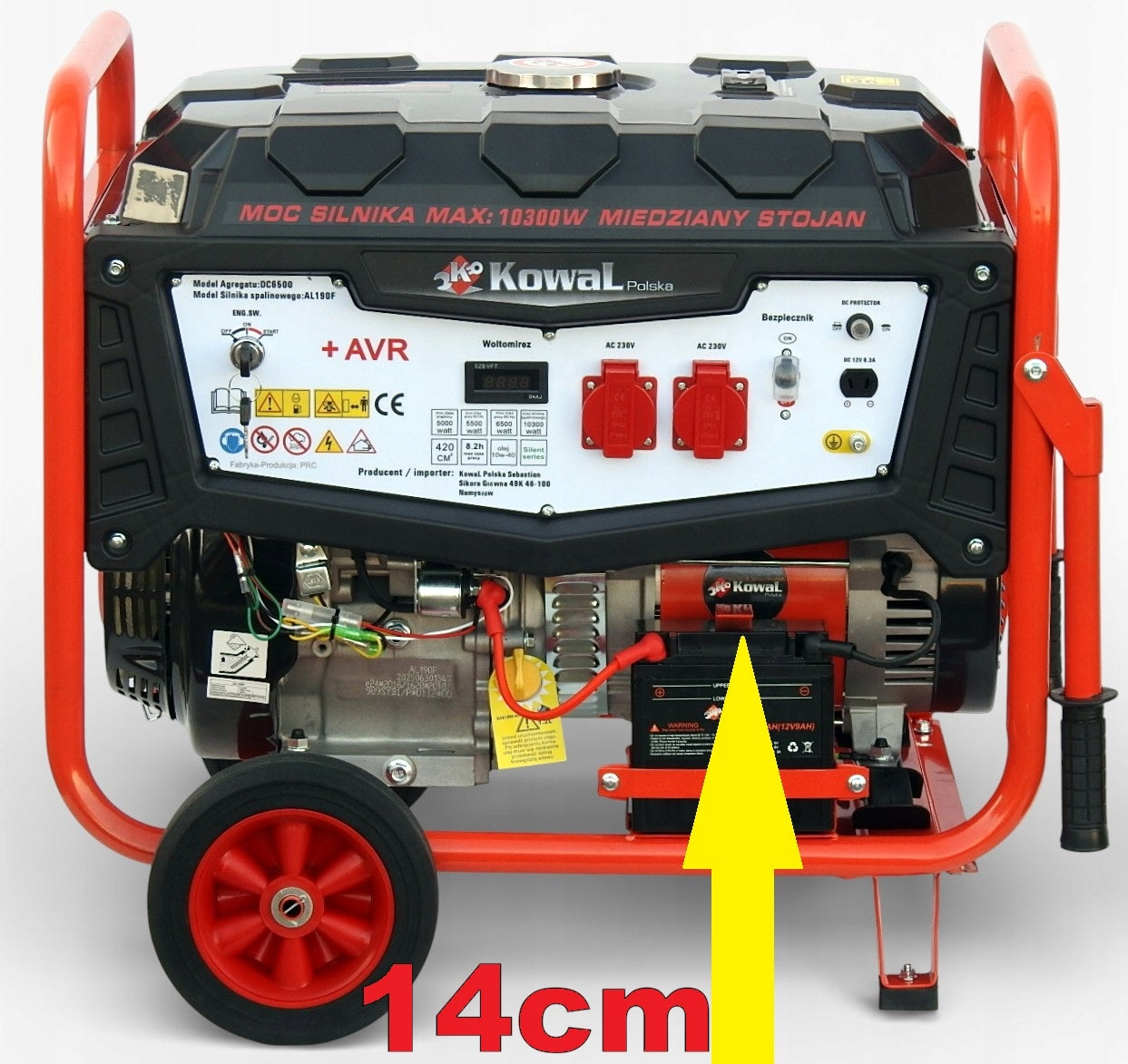 GENERATOR SET 10,3kW el-start hour counter copper stator blacksmith AVR+ Manufacturer code KowaL A5