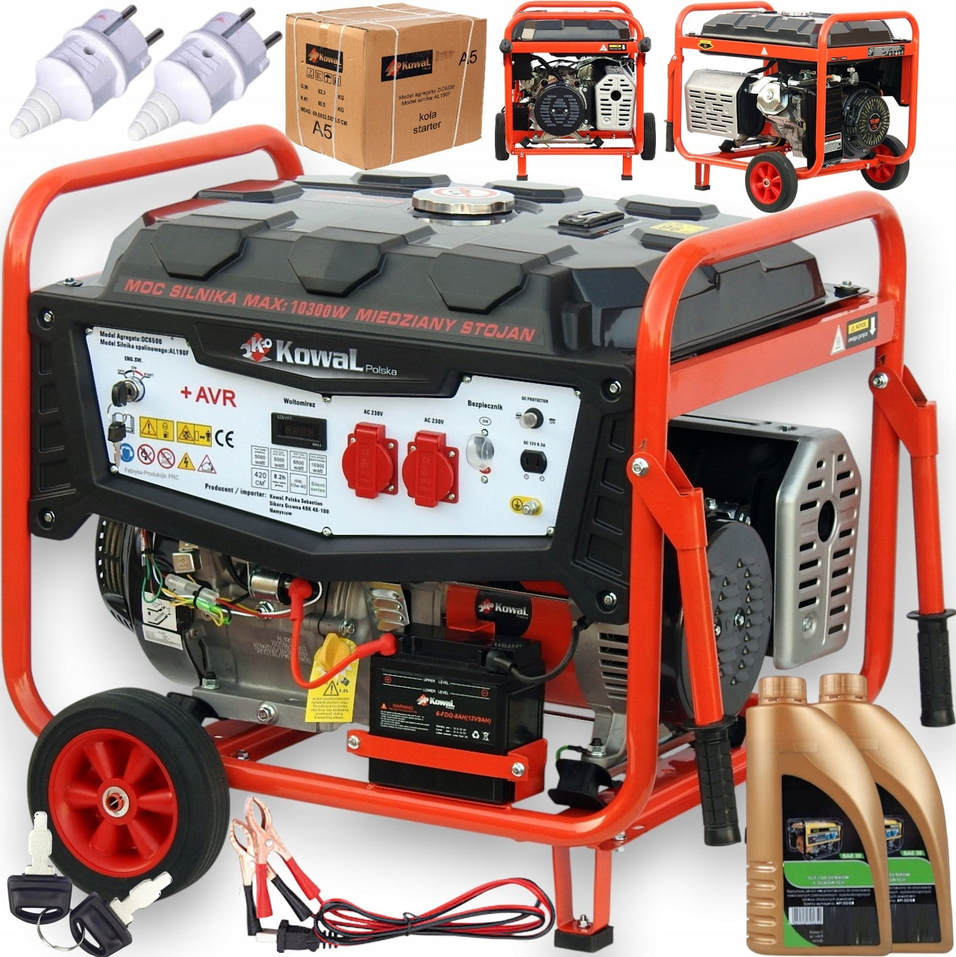 GENERATOR SET 10,3kW el-start hour counter copper stator blacksmith AVR+