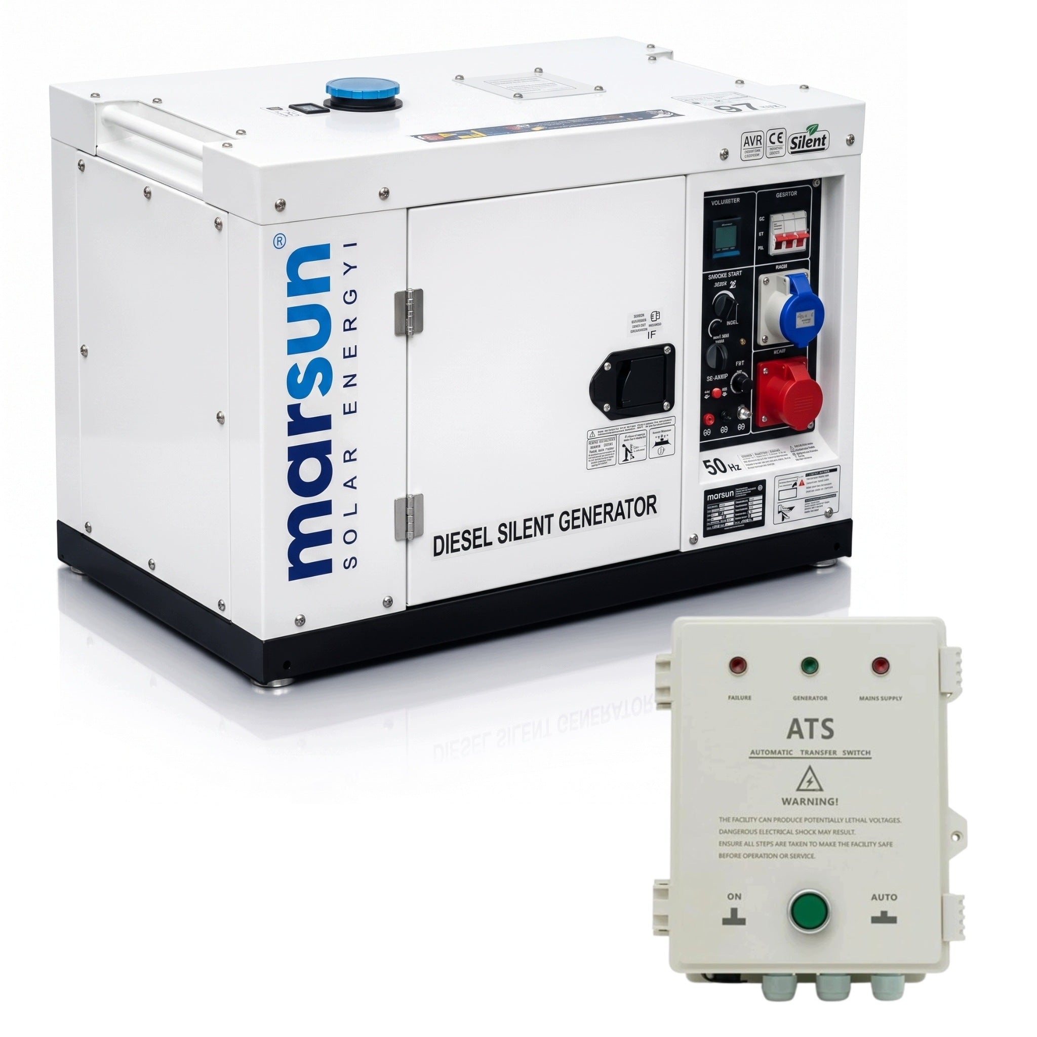 GENERATOR SET 10kW DIESEL AVR ATS DEYE MARSUN 3-PHASE