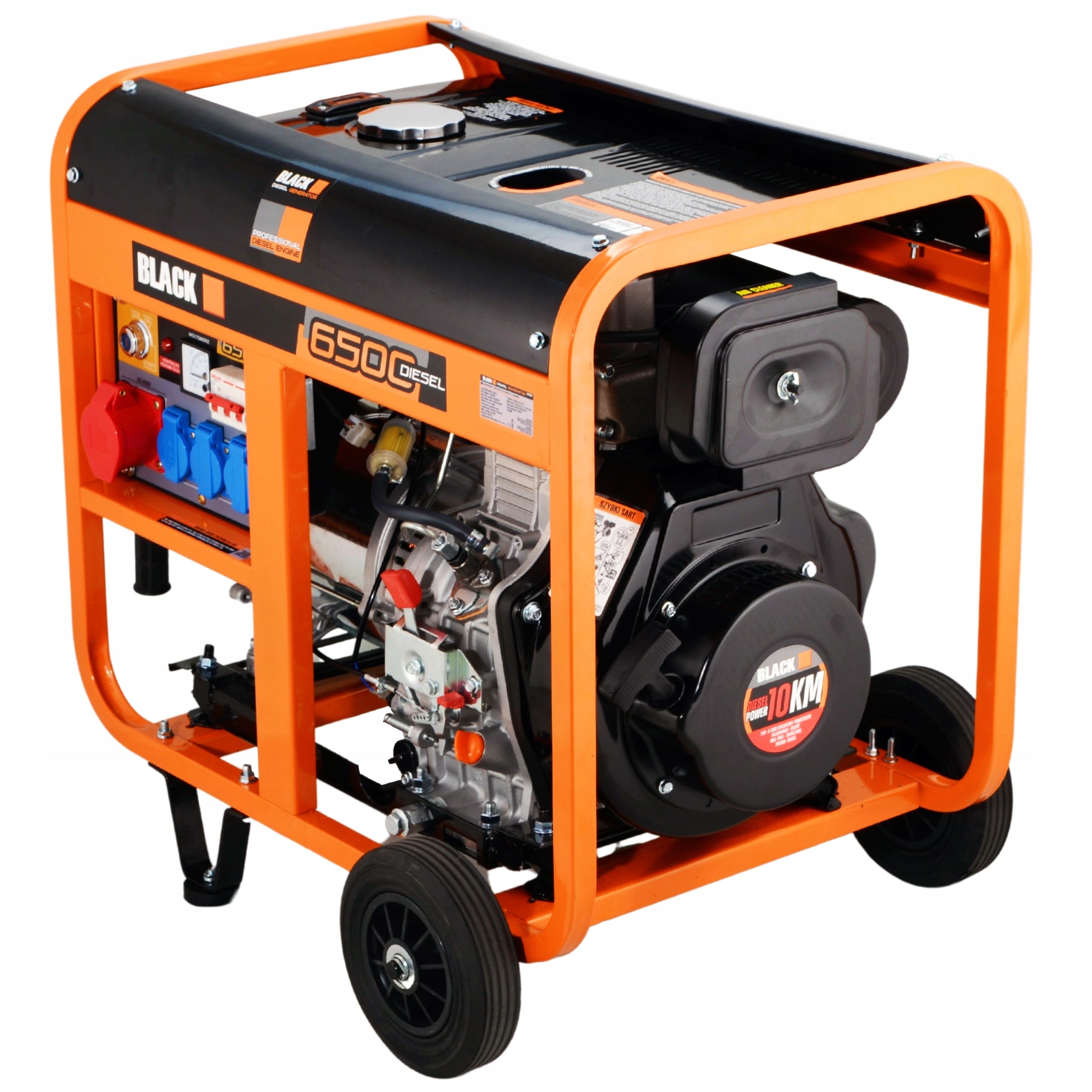 GENERATOR SET 230/400V 6,5KW 10KM THREE-PHASE AVR DIESEL 12,5L COPPER Packaging status original