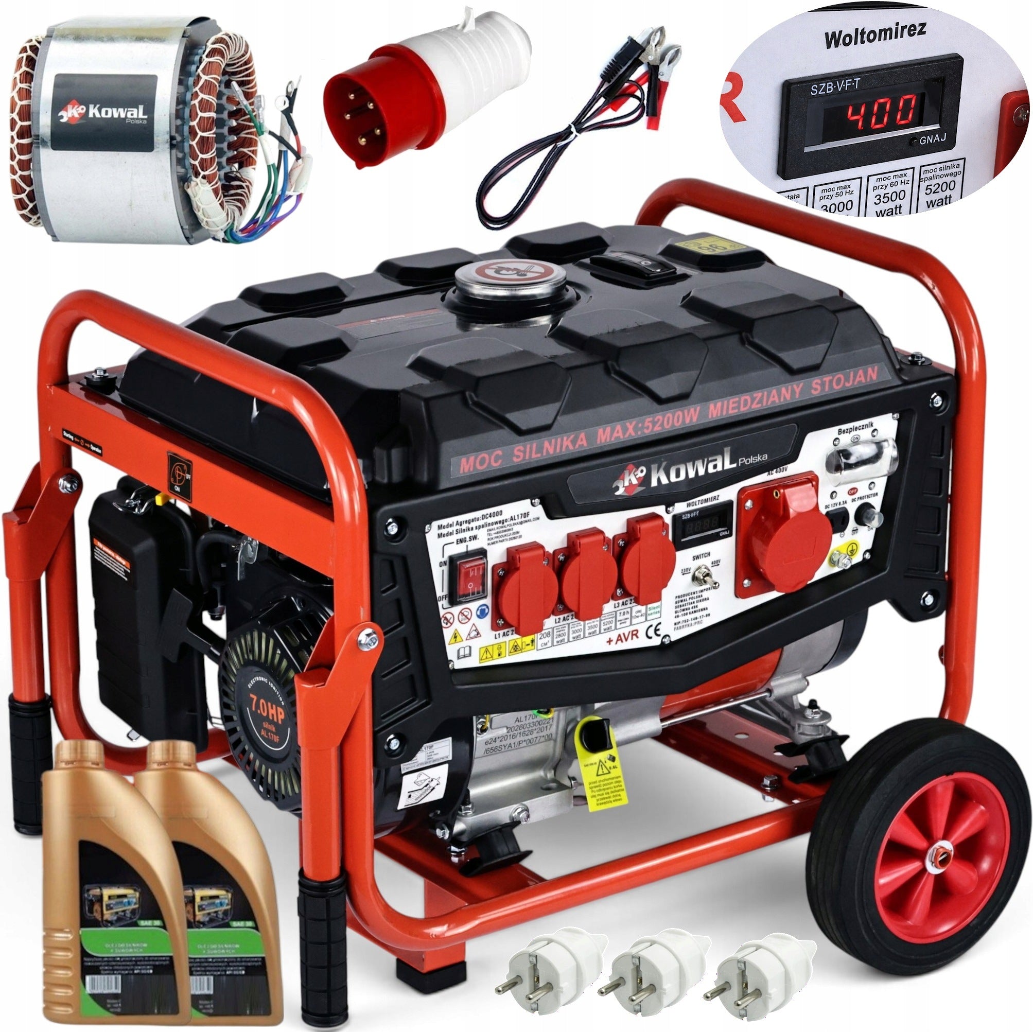 GENERATOR SET 5,2kW current AVR+ COPPER STATOR BLACKSMITH HOUR COUNTER