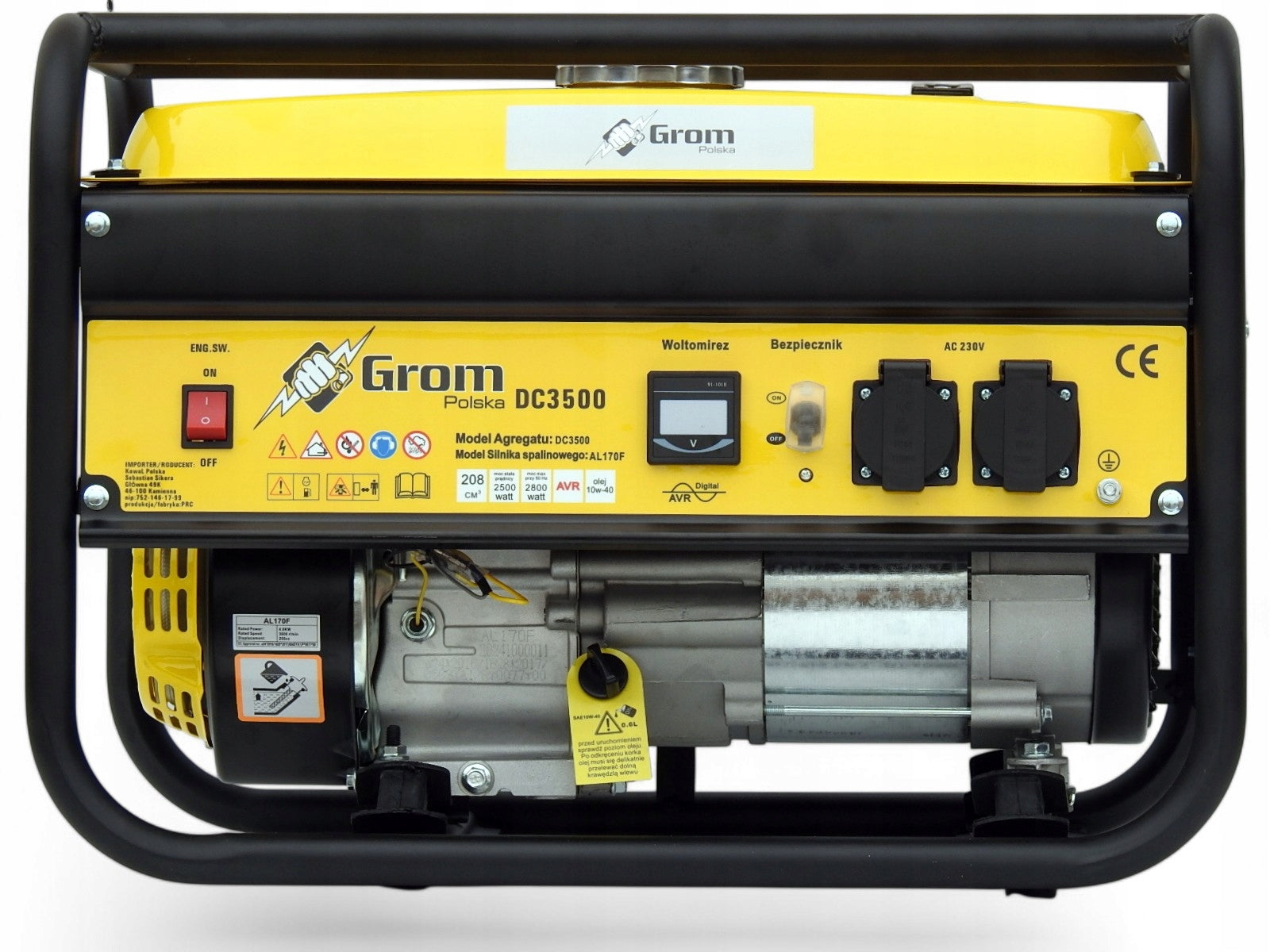 GENERATOR SET 5200W GROM POLISH BRAND +oil, AVR+ Manufacturer code GROM A21