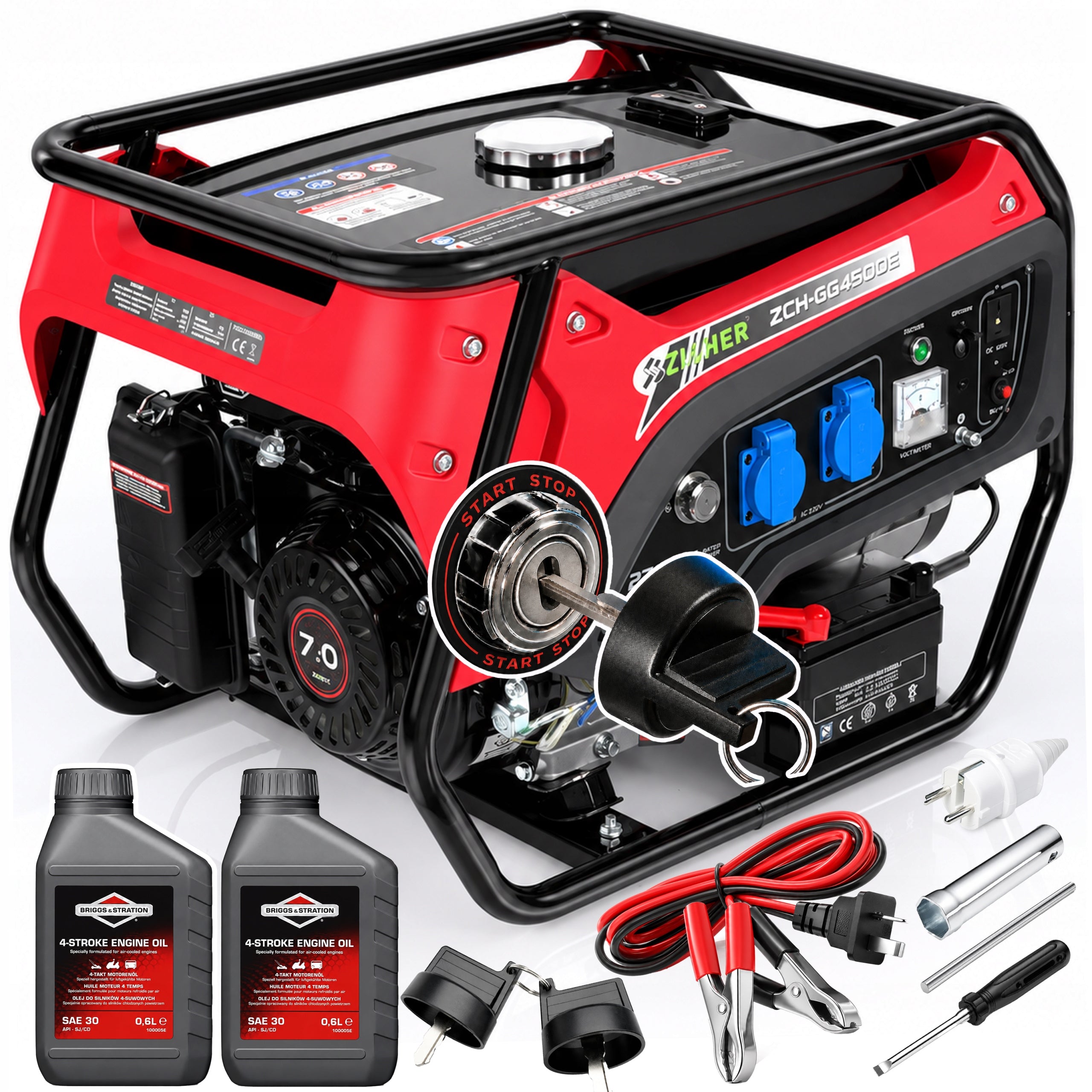 GENERATOR SET COPPER POWER GENERATOR 3000W 7km START AVR KEY