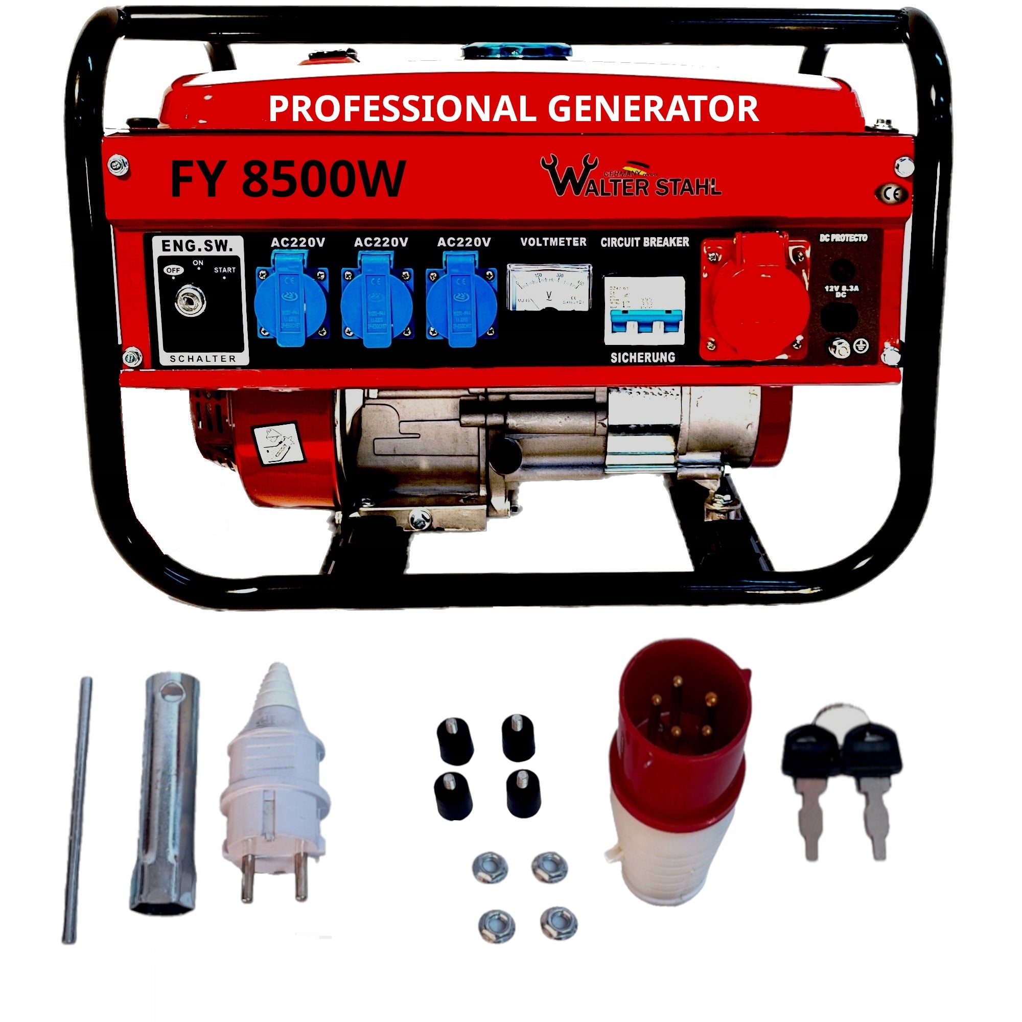 GENERATOR SET CURRENT GENERATOR 3 PHASES STRONG ONE PHASE CONSTRUCTION PLOT Brand no brand