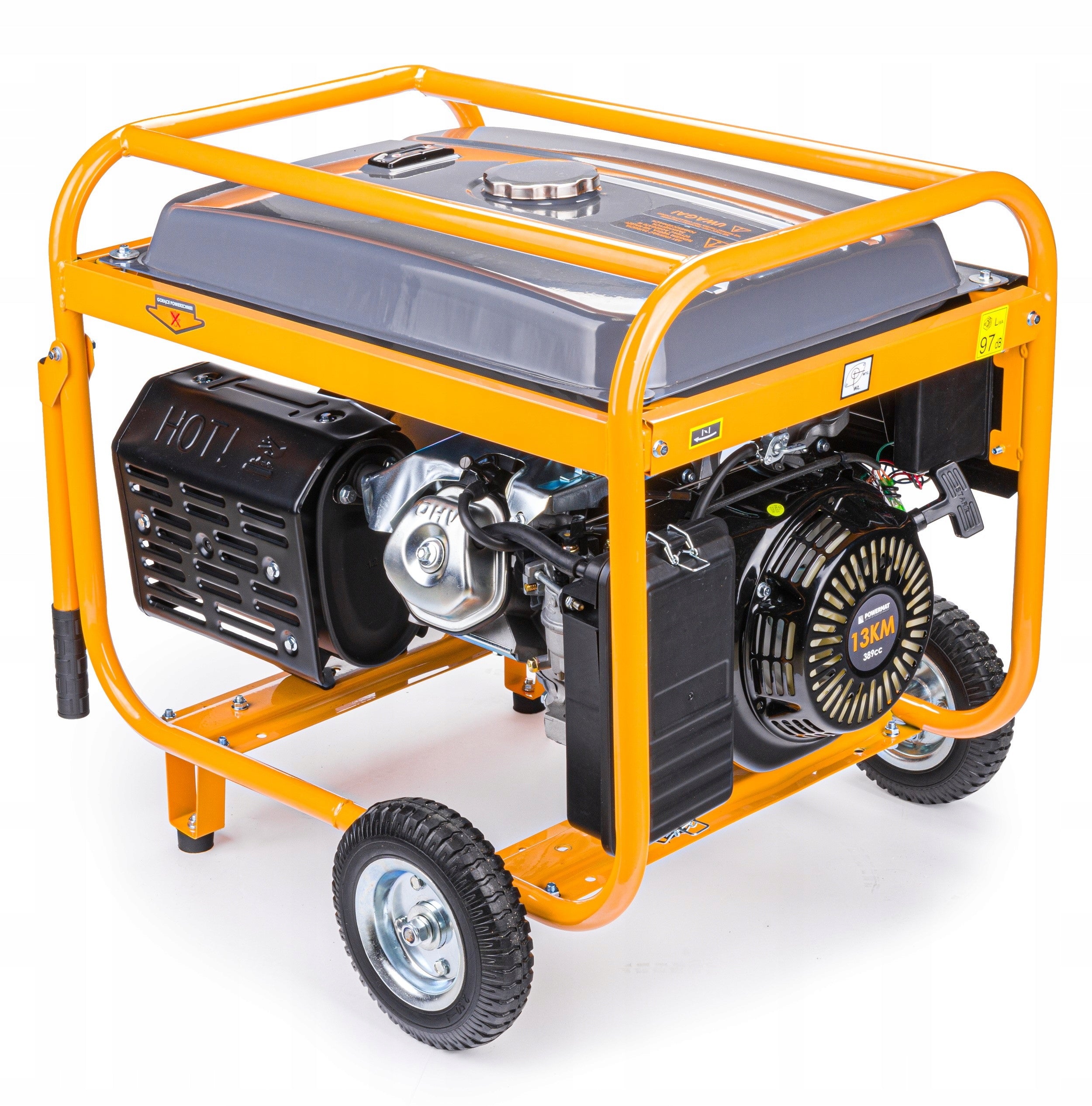 GENERATOR SET CURRENT GENERATOR 6500W 2X 230V 13HP ELECTRIC START Product weight with unit packaging 79.5 kg