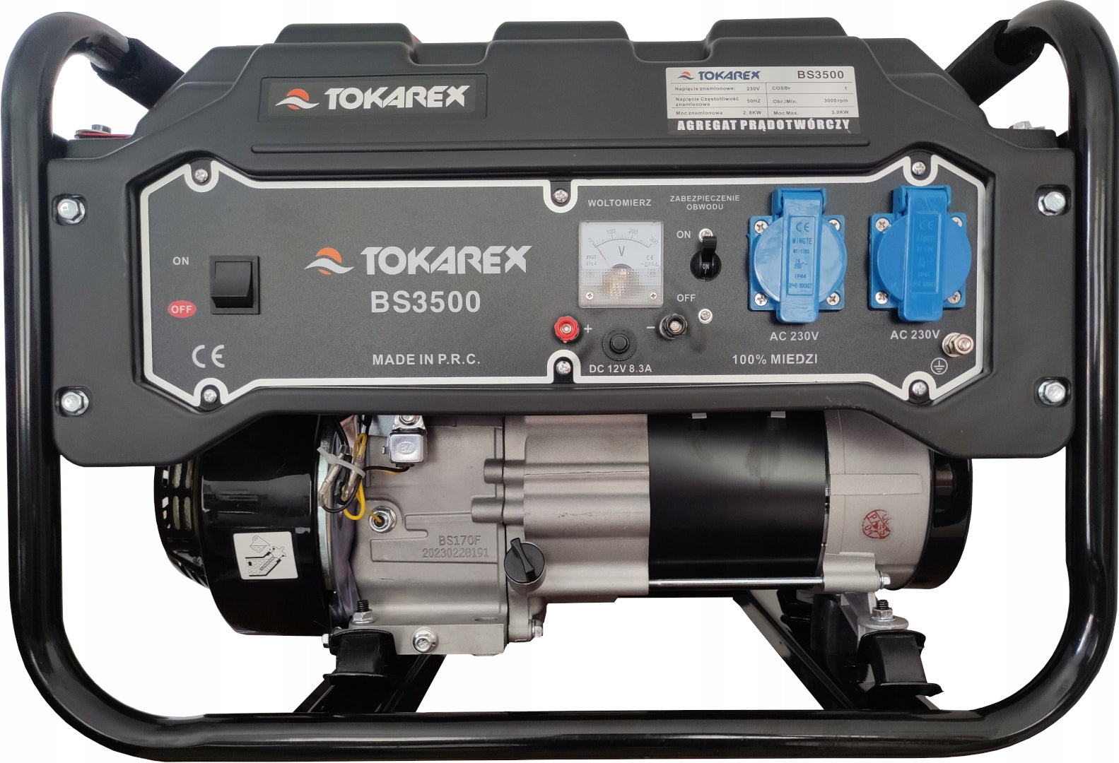 GENERATOR SET GENARTOR SINGLE-PHASE STRONG SILENT COPPER 2.8KW 5.2KW 7KM Manufacturer code BS3500