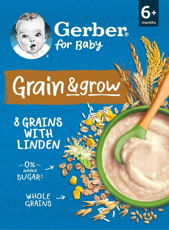 GERBER FULL CEREALS Porridge 8 cereals non-dairy linden after 6 months 200g