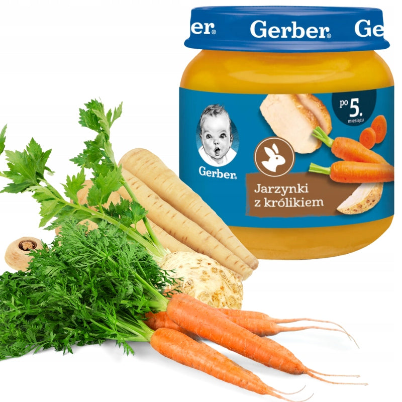 GERBER for babies after 5 months 6x 125 g Mega Mix of Flavours Brand Gerber
