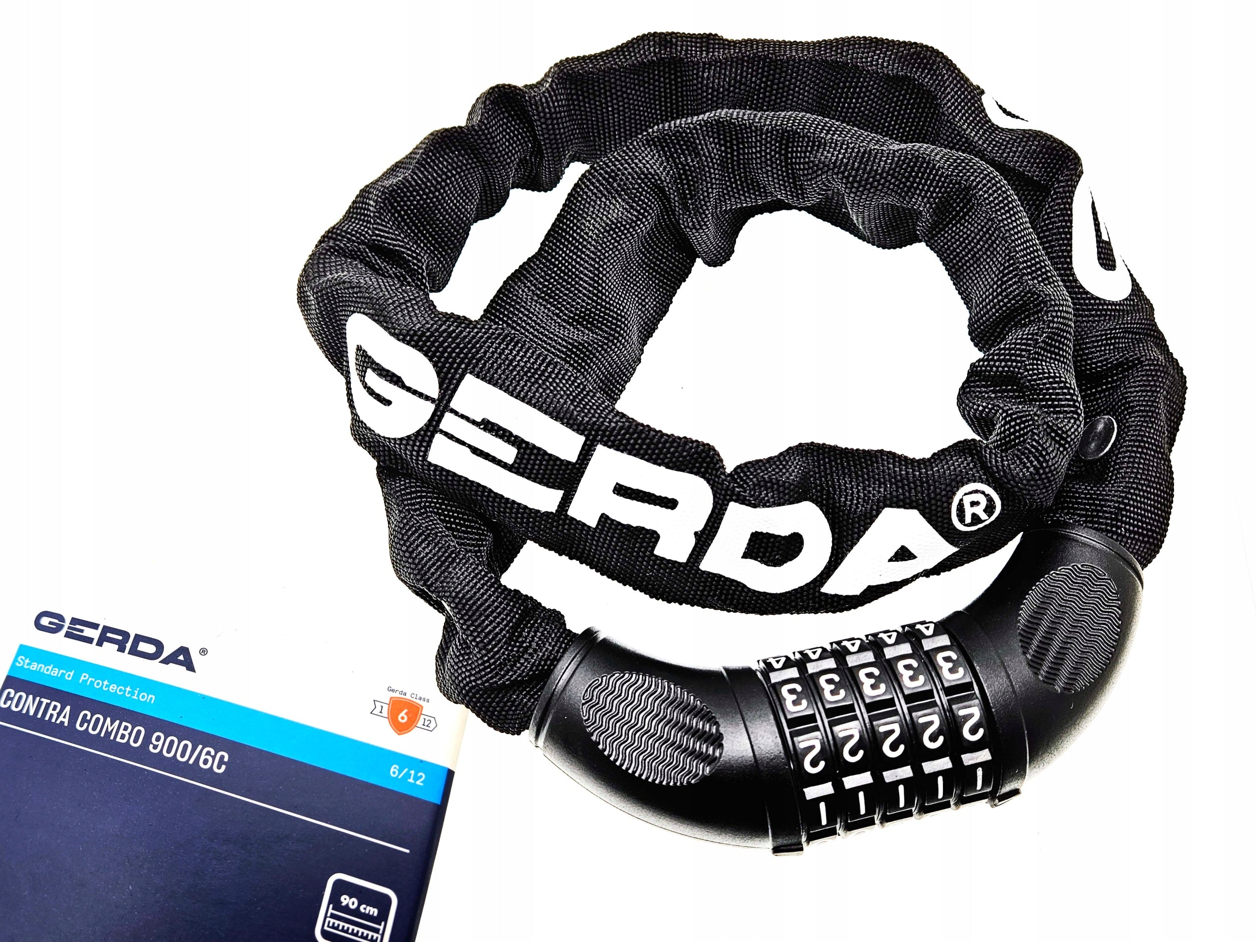 GERDA CONTRA COMBO 900/6C BICYCLE CLASP CHAIN CIPHER PROTECTION Lock type per code