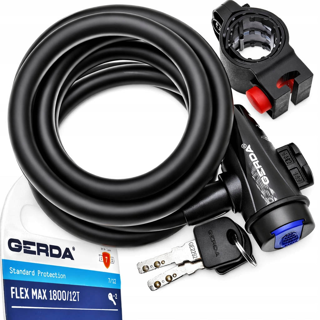GERDA FLEX MAX 1800/12T BICYCLE LOCK WITH KEY