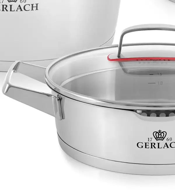 GERLACH SUPERIOR Set Pots with lids 10 el stainless steel induction Brand Gerlach