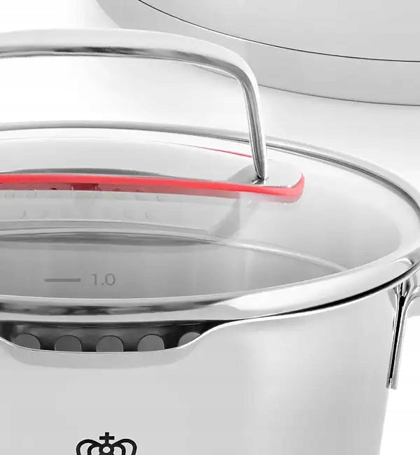 GERLACH SUPERIOR Set Pots with lids 10 el stainless steel induction Color silver